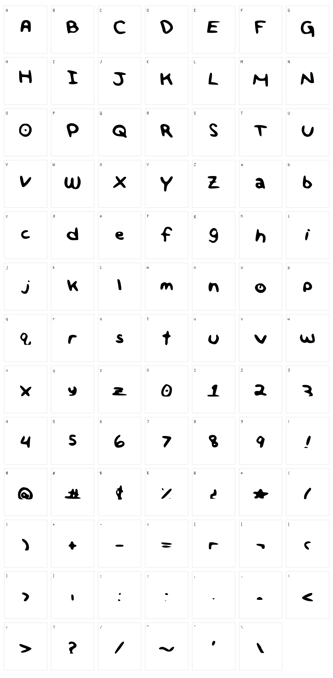 Big Bold and Brilliant Character Set