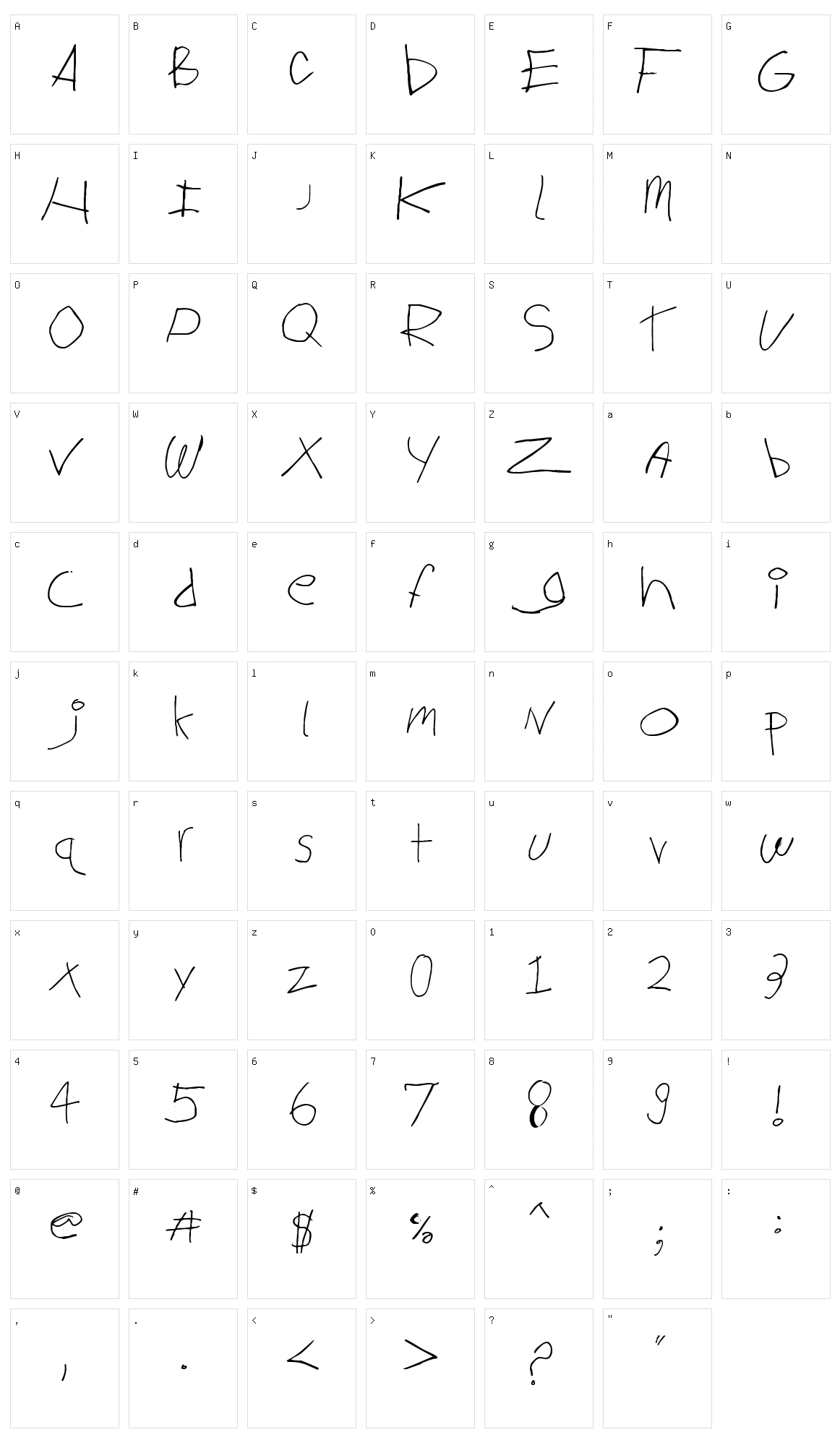 Big log Character Set