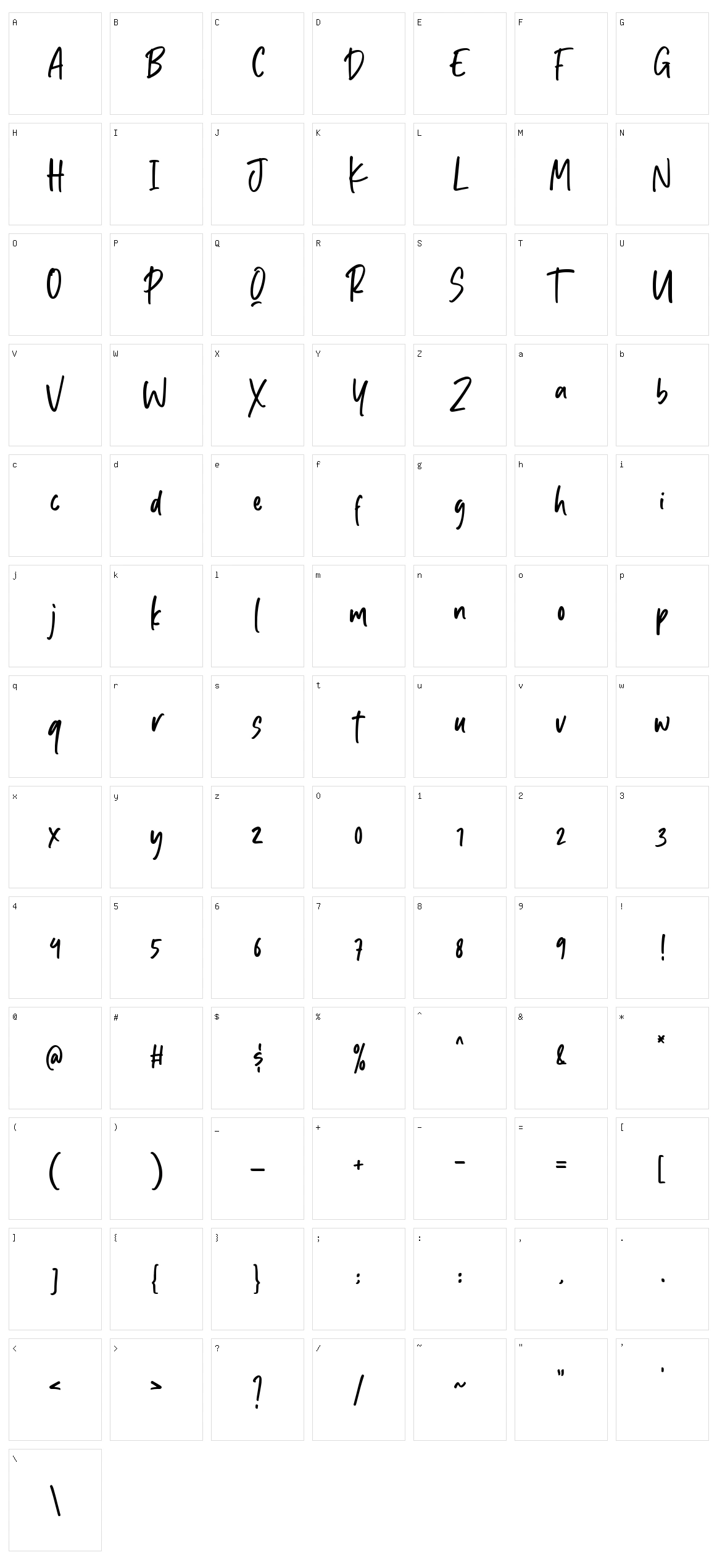 Big Points Character Set