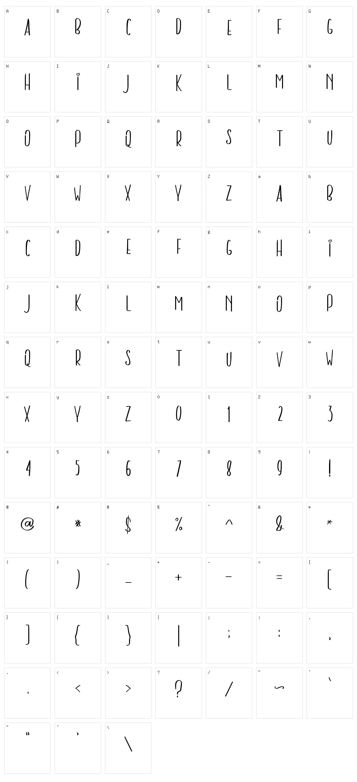 Big Shine Character Set