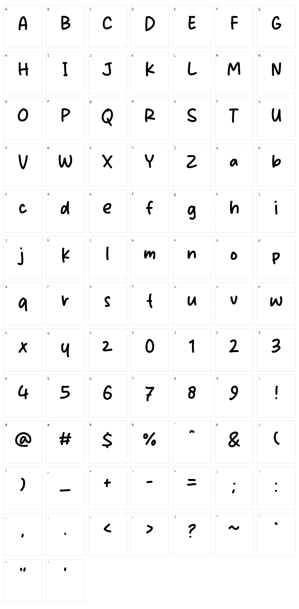 Bigantha Character Set