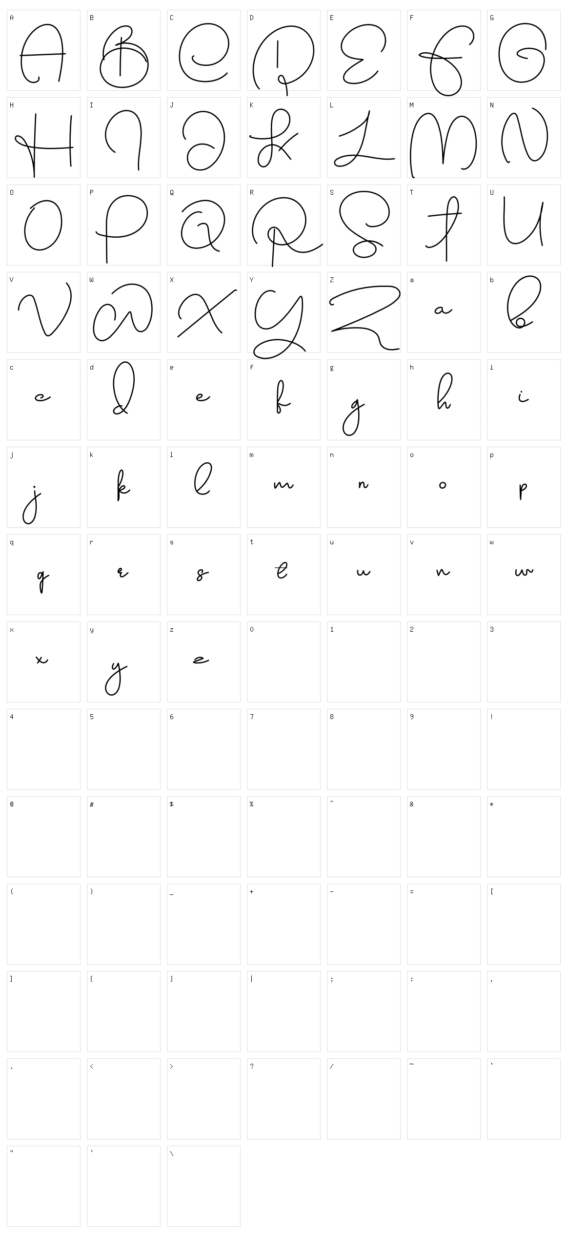 Bigballon Character Set