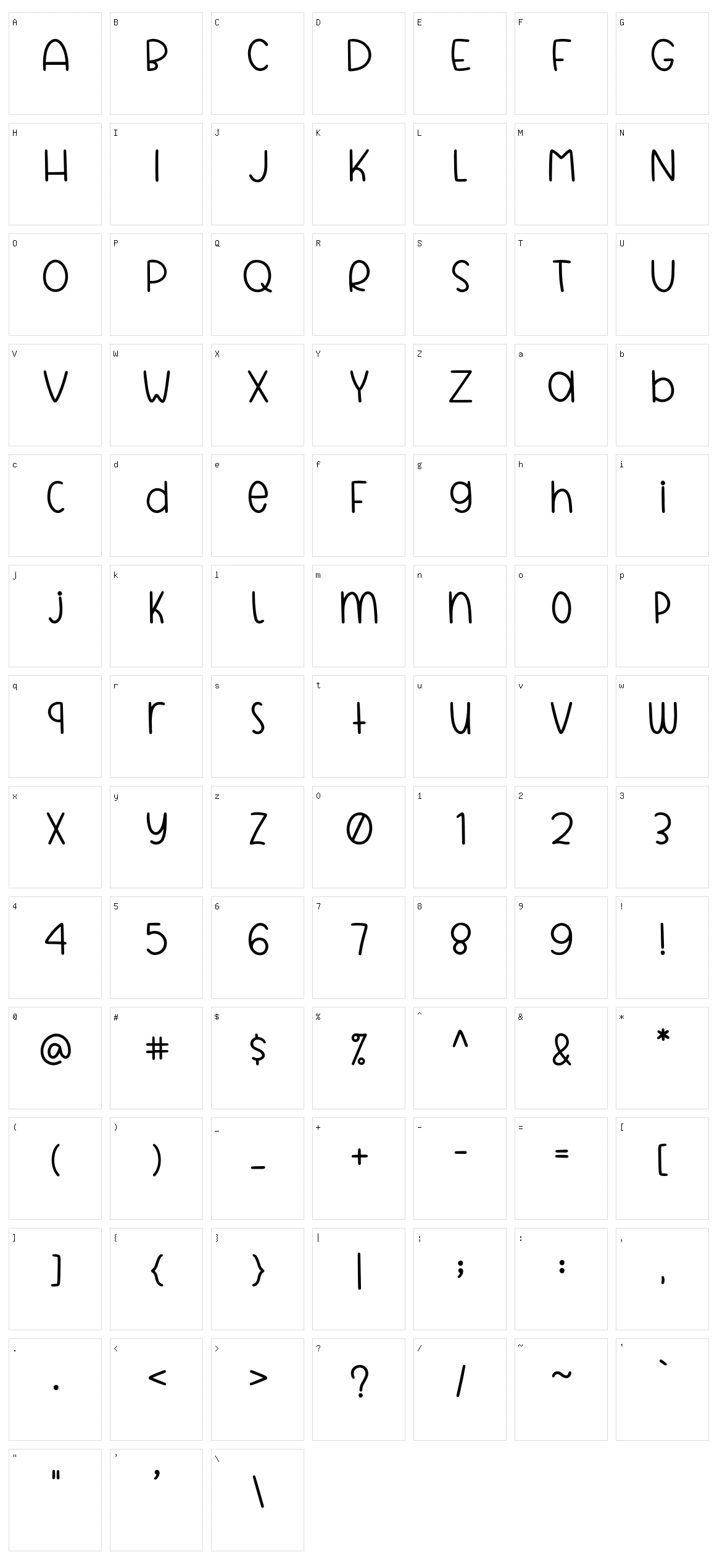 BigBoy Character Set