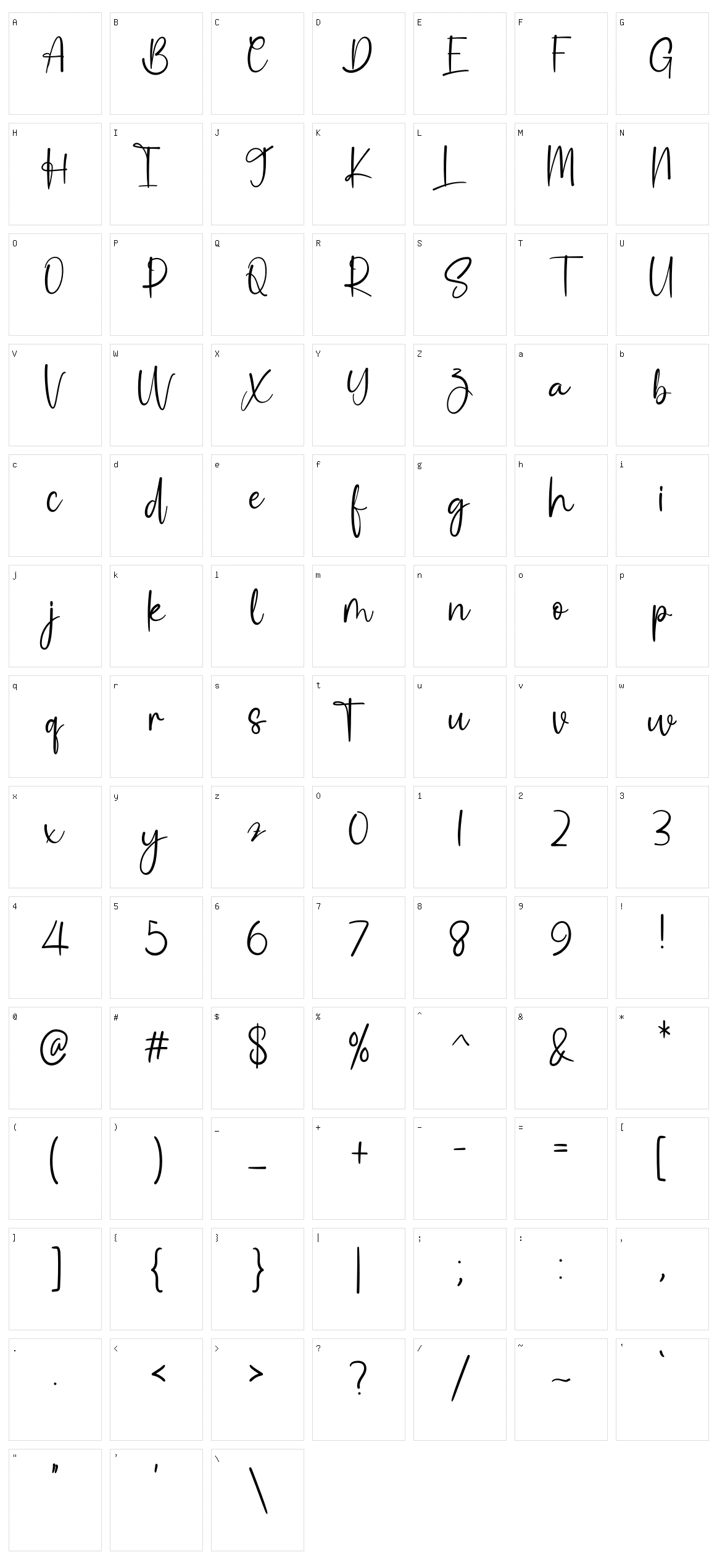 Billabong Character Set