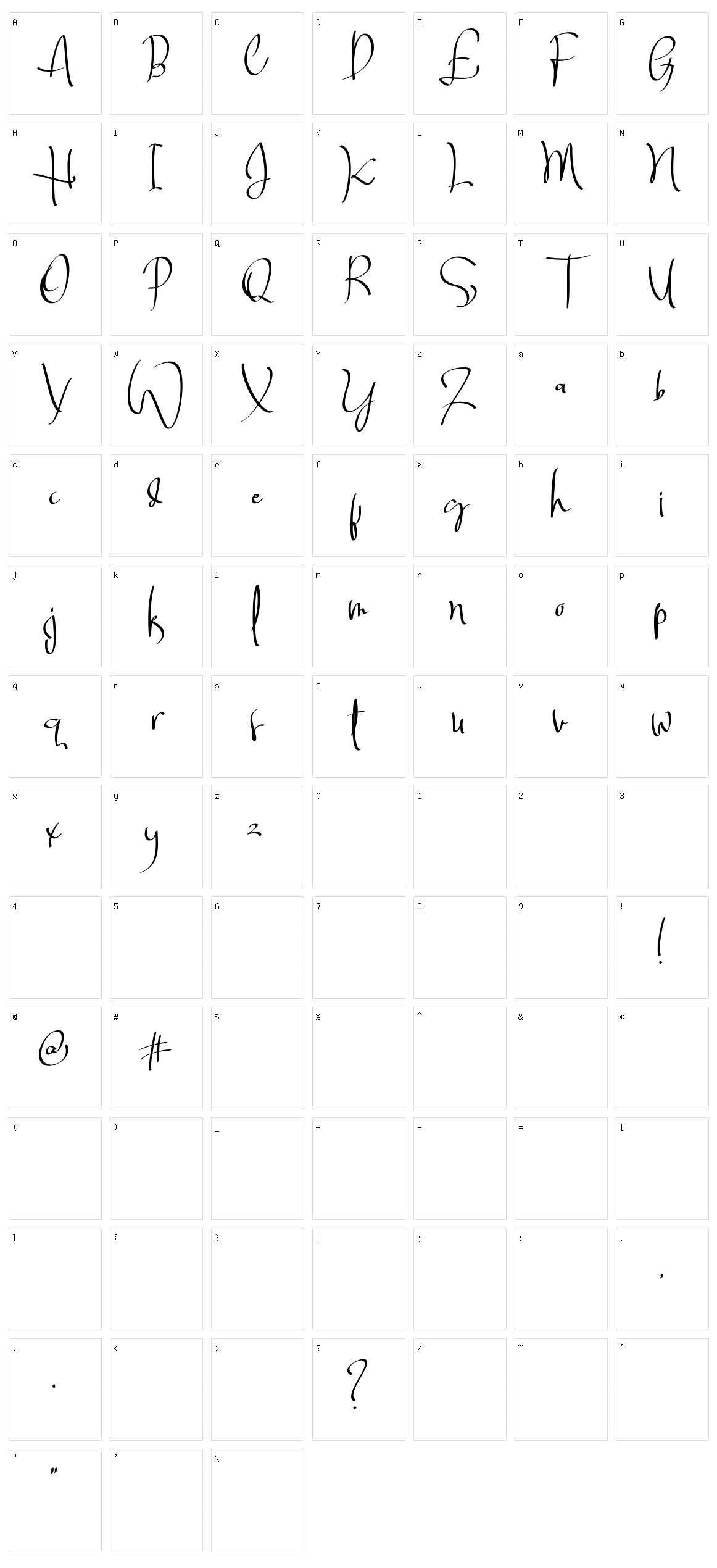 Billortte Two Character Set