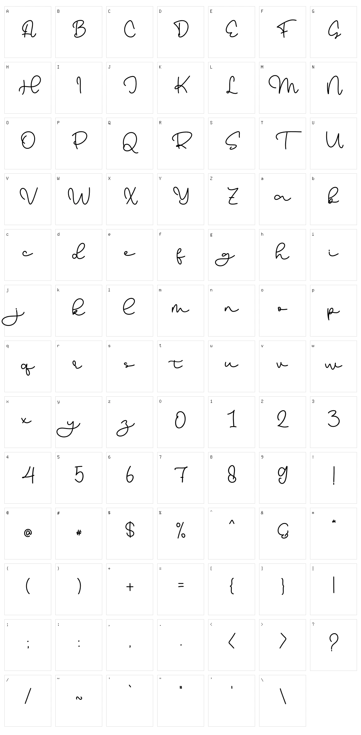 Bingo Heyho Character Set
