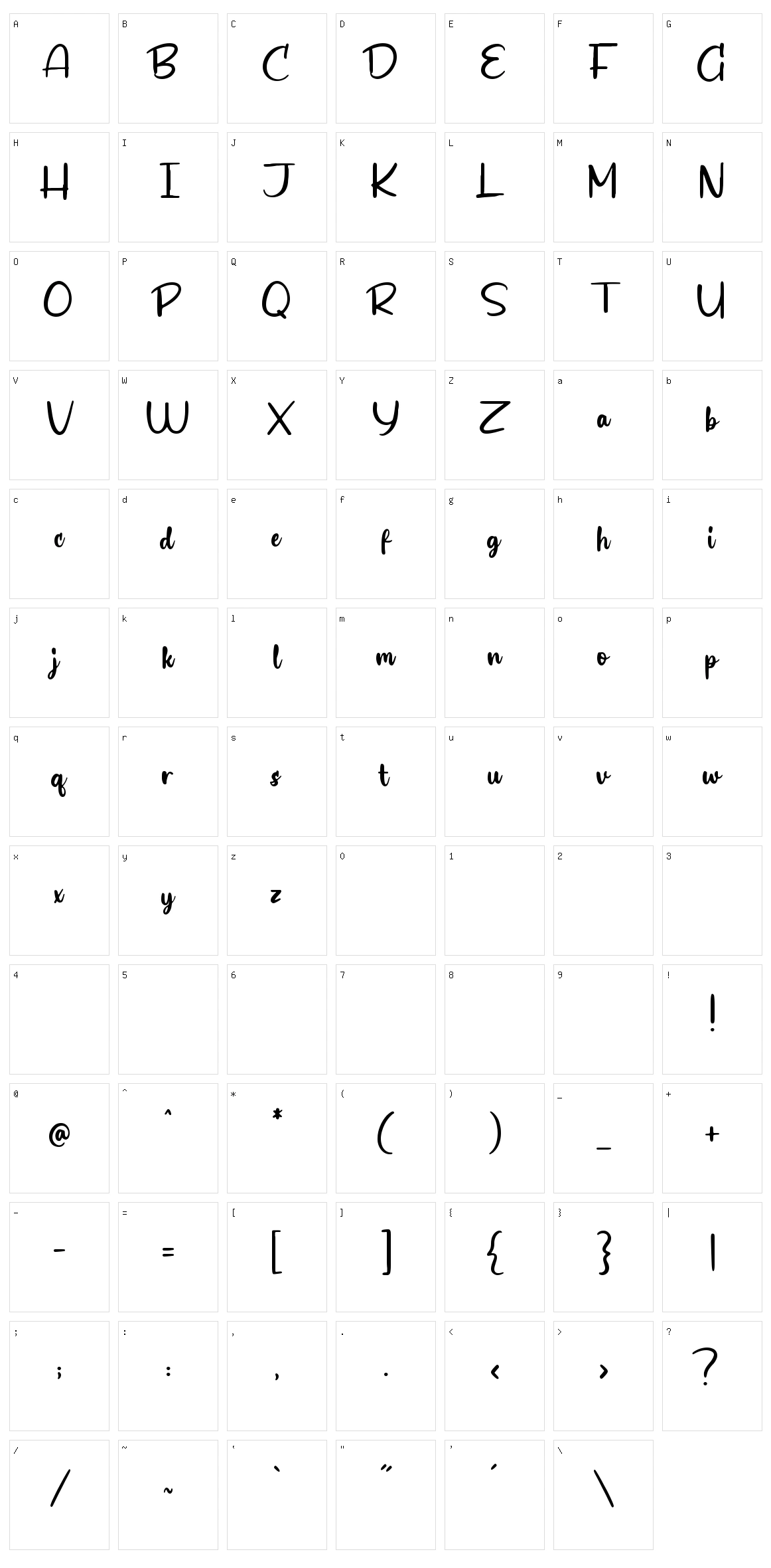 Biograf Character Set