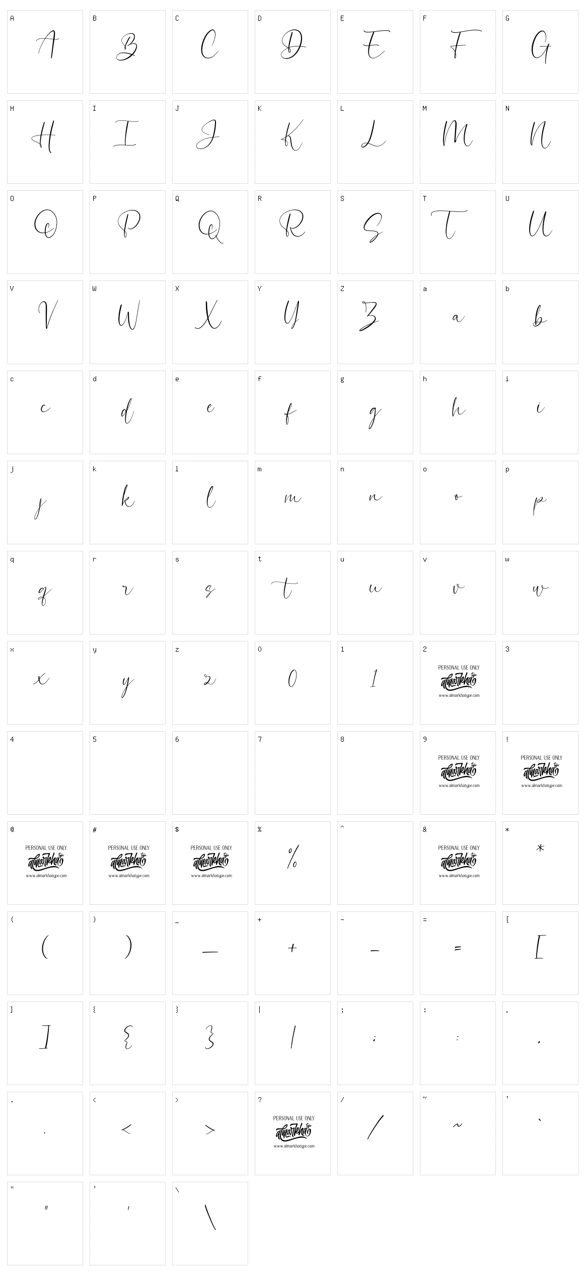 Bionetha Character Set