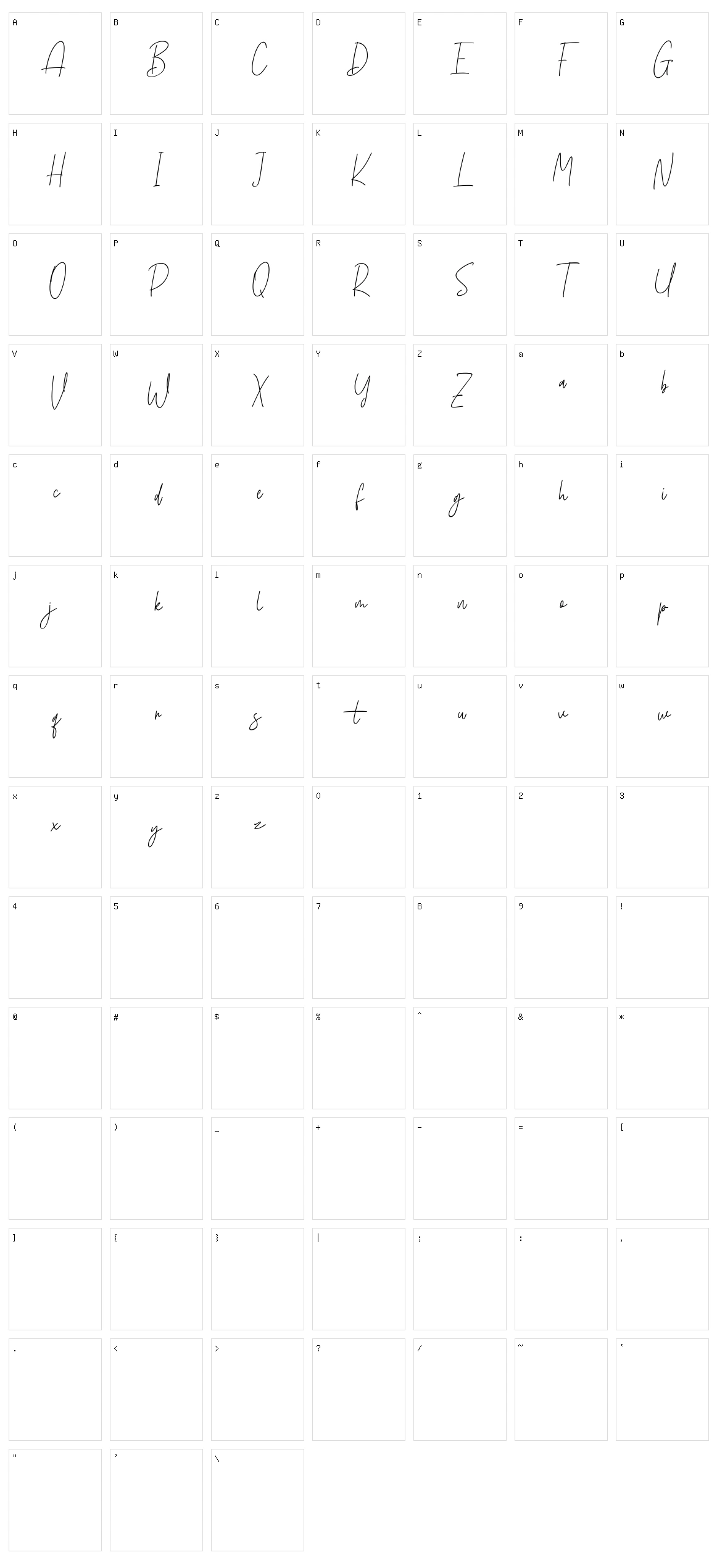 Birdflocks Character Set