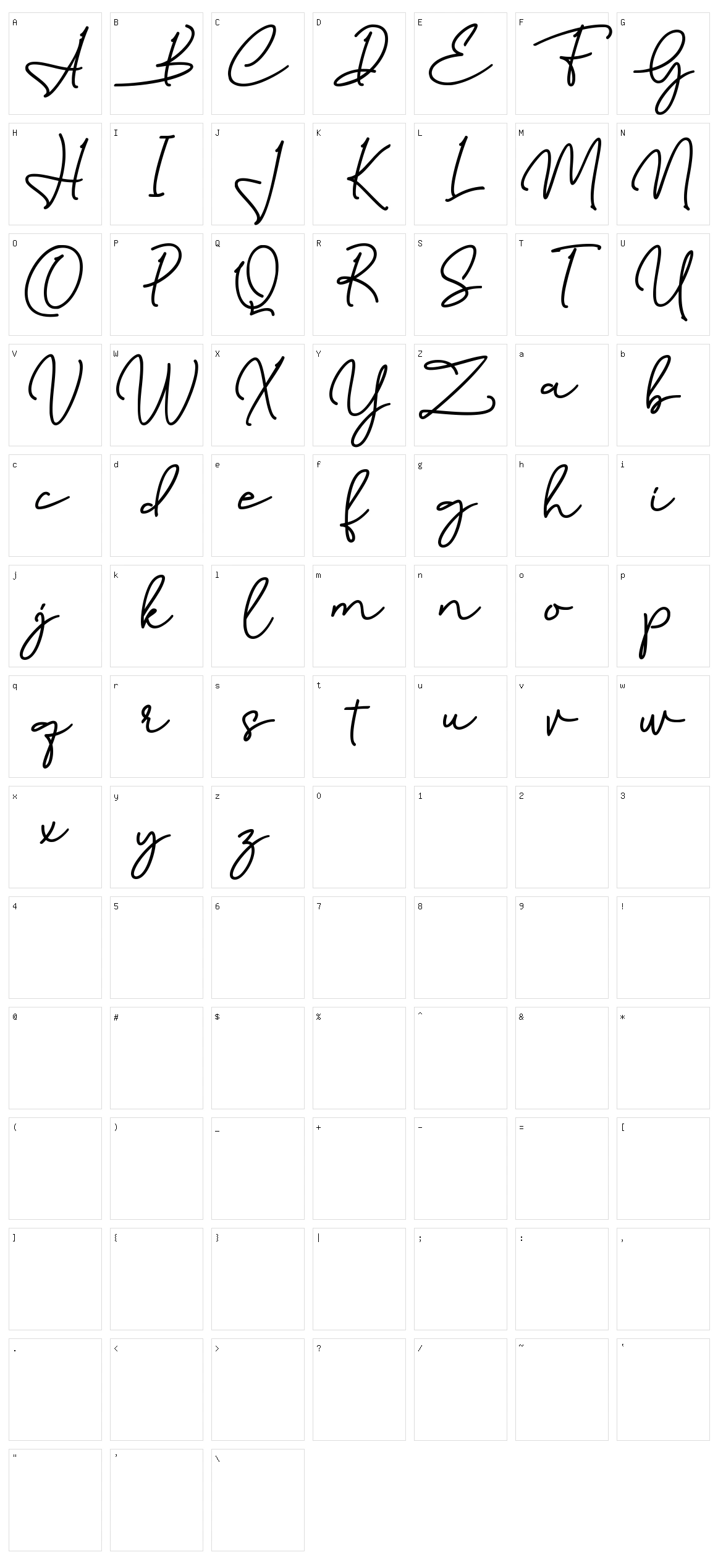 Birmingham Signature Character Set