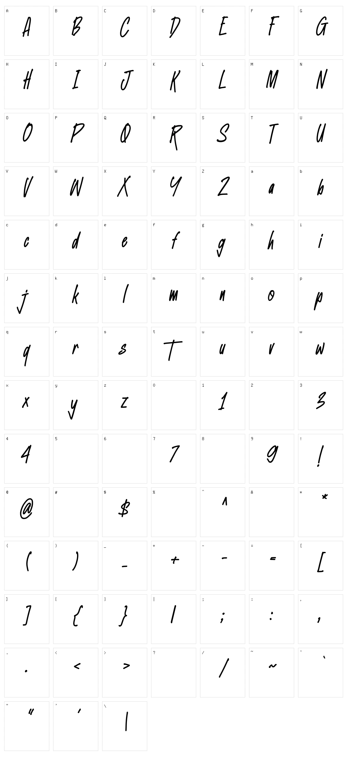 Biscotte Character Set