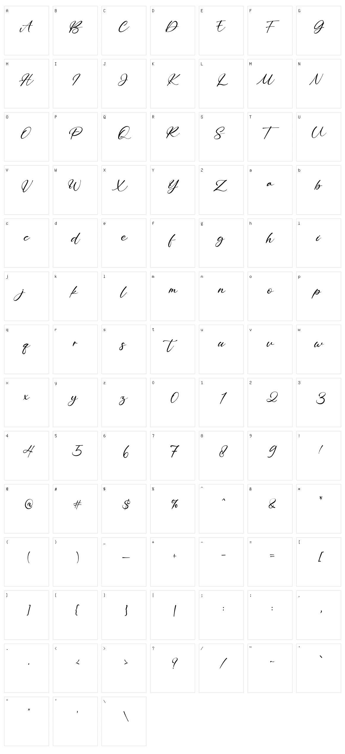 Bitley Anthem Character Set
