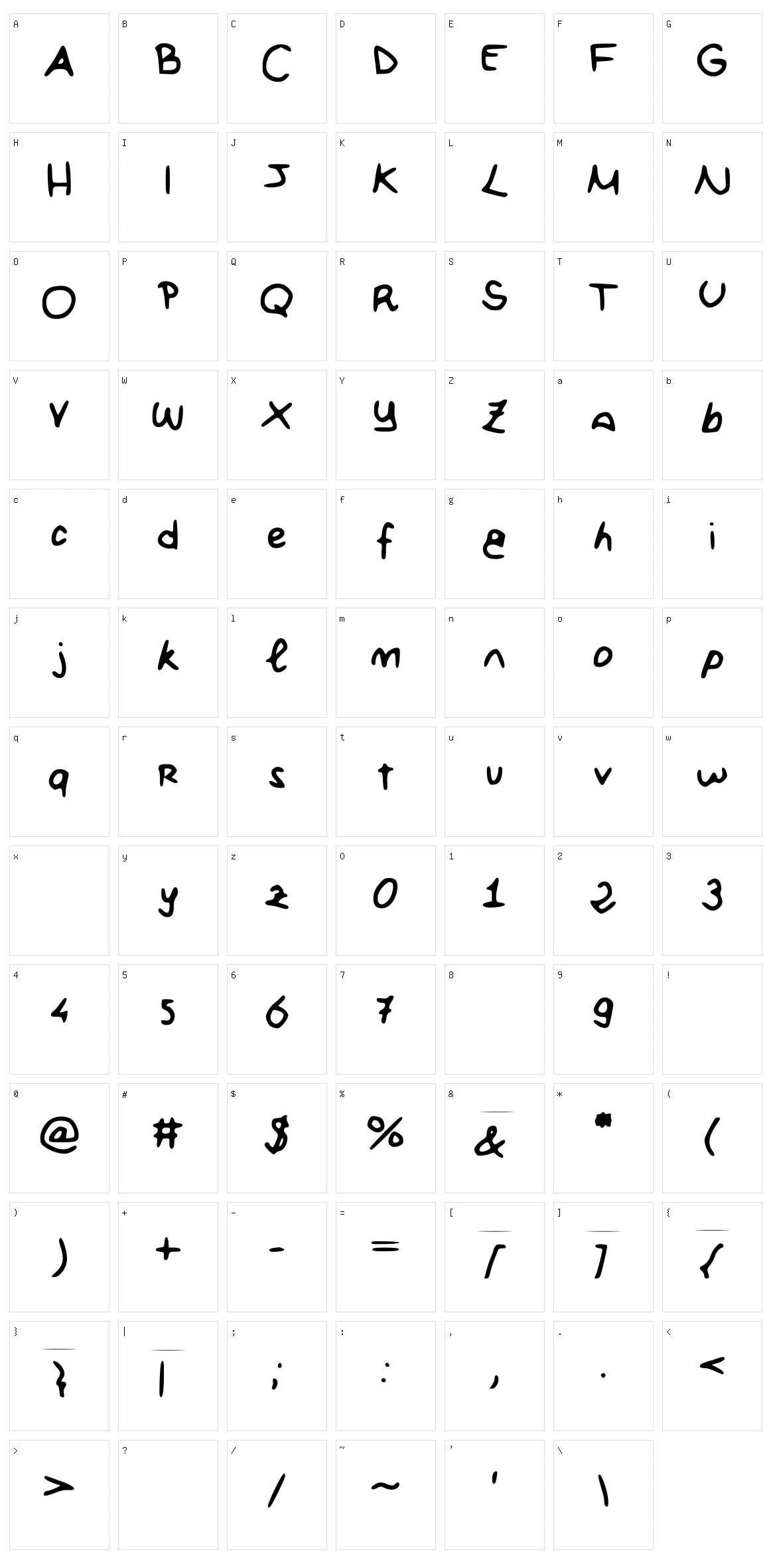 BKappa93 Character Set