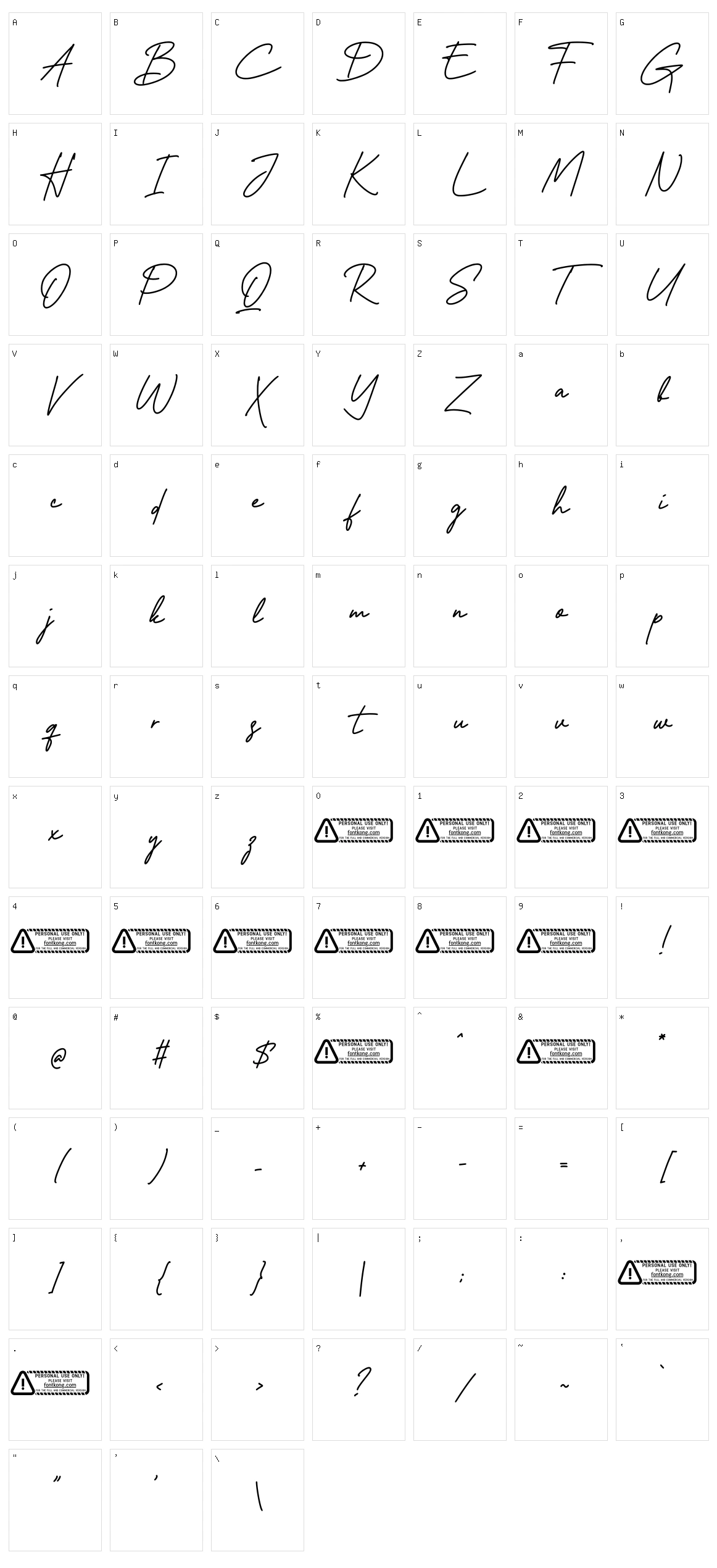 Black Ashpalt Character Set