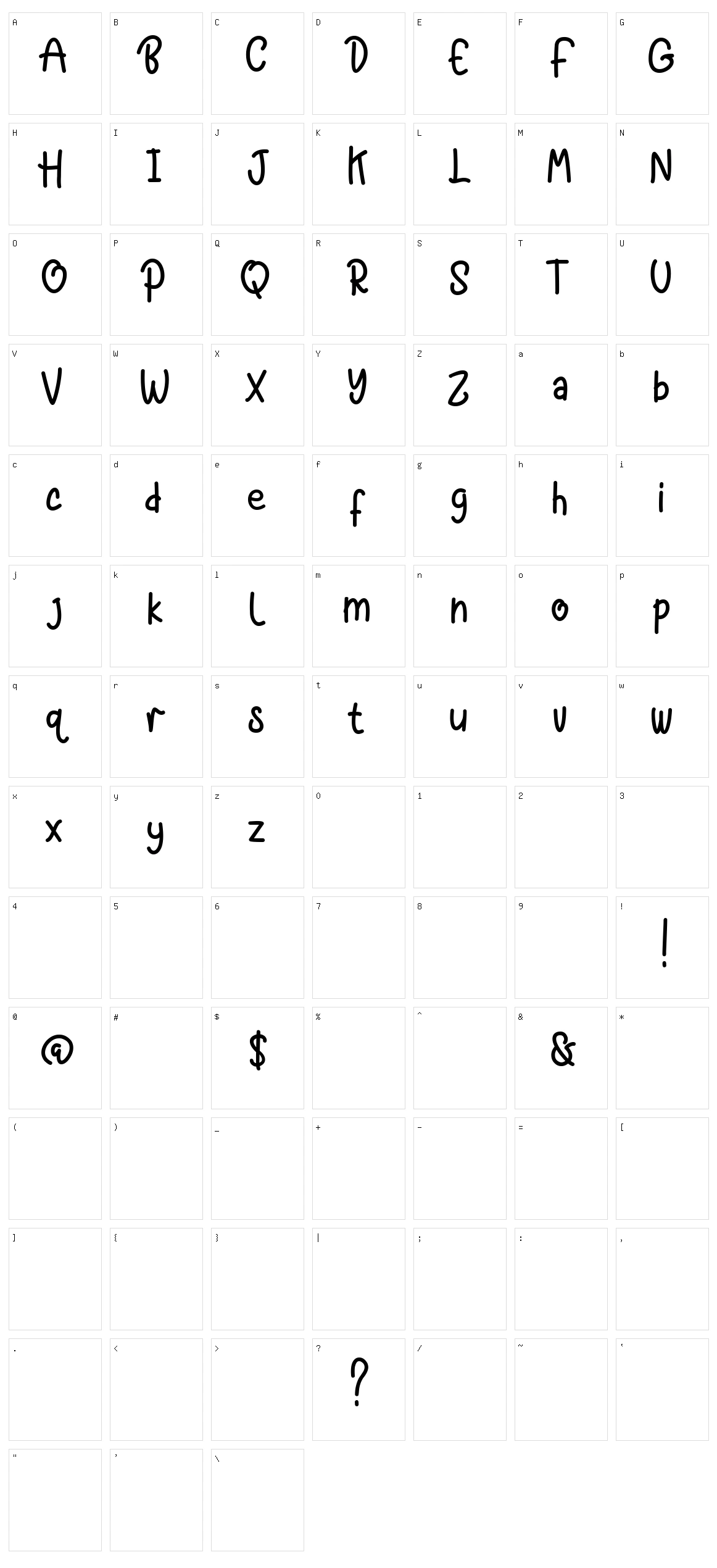 Black Butter Character Set