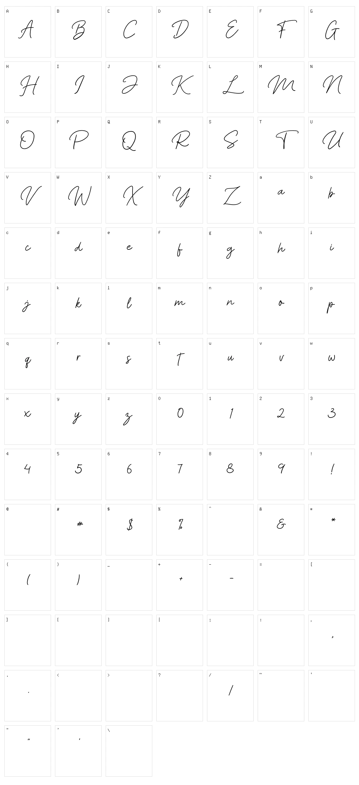 Black Colnes Character Set