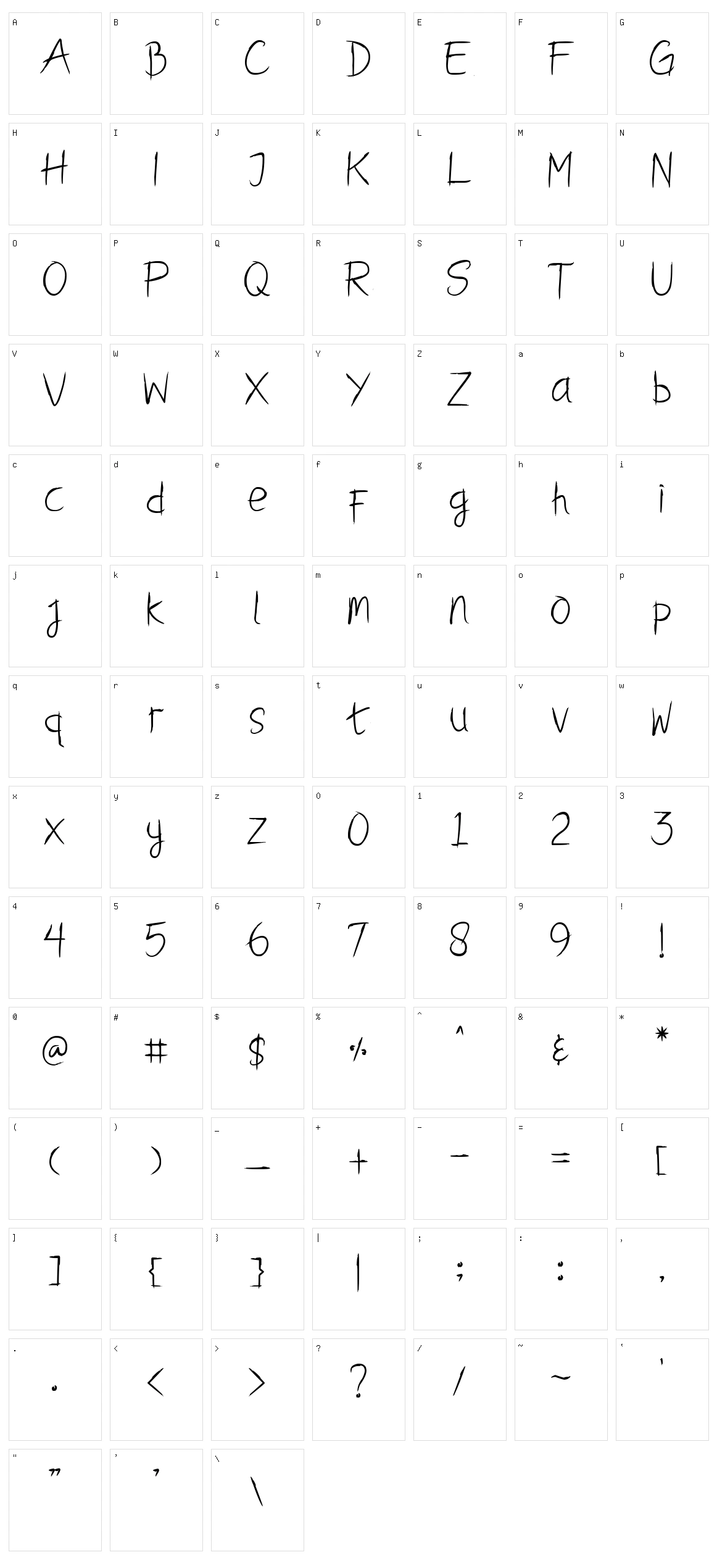 Black Horse Character Set