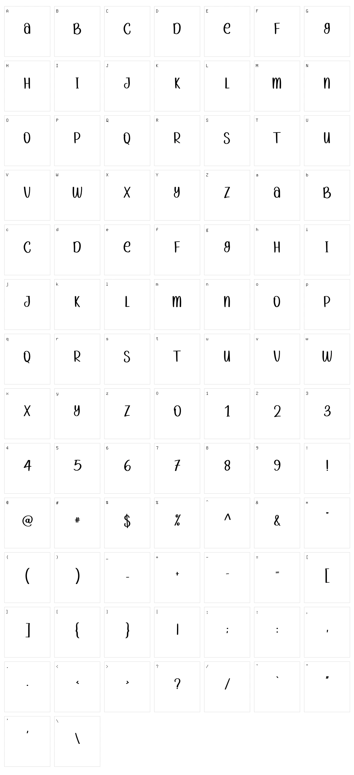 Black Hose Character Set