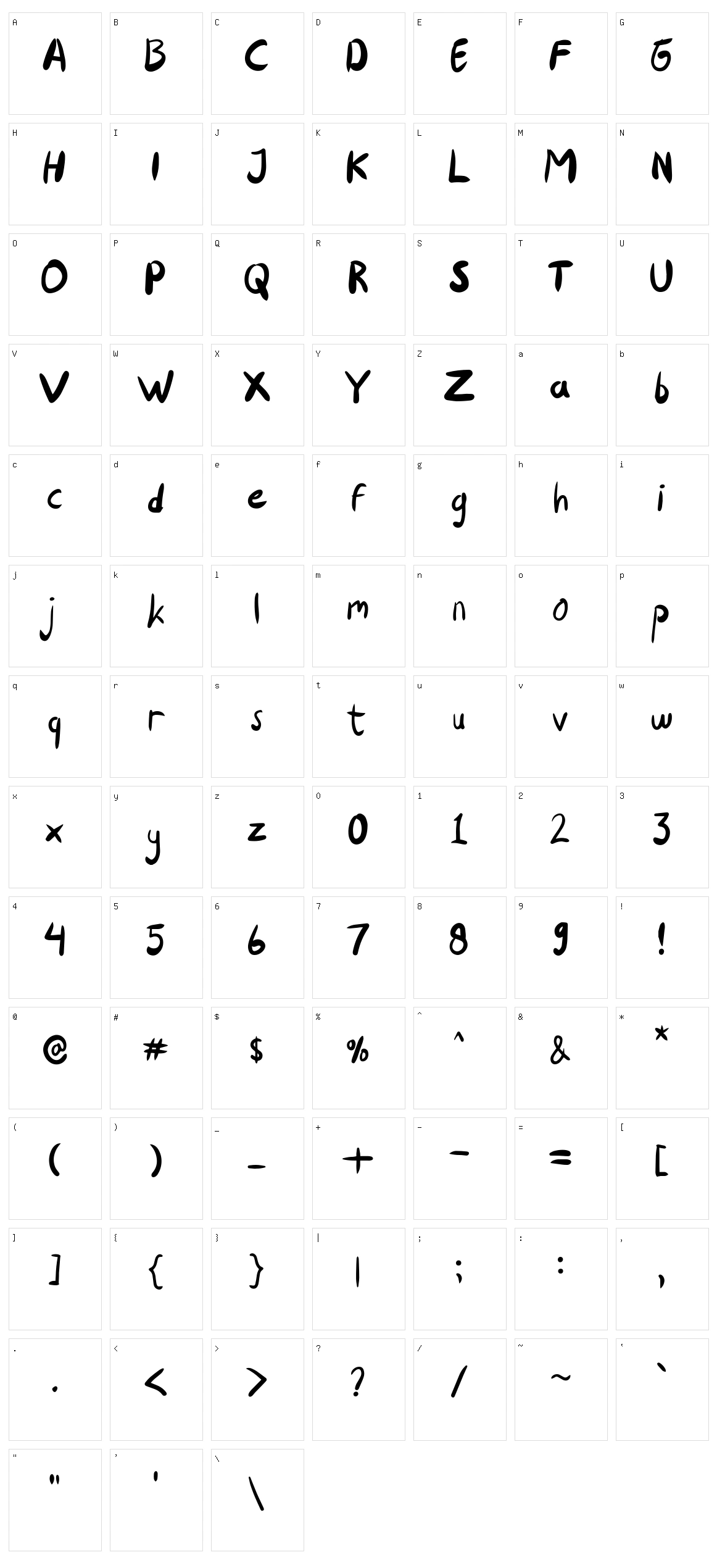 Black Jack Character Set