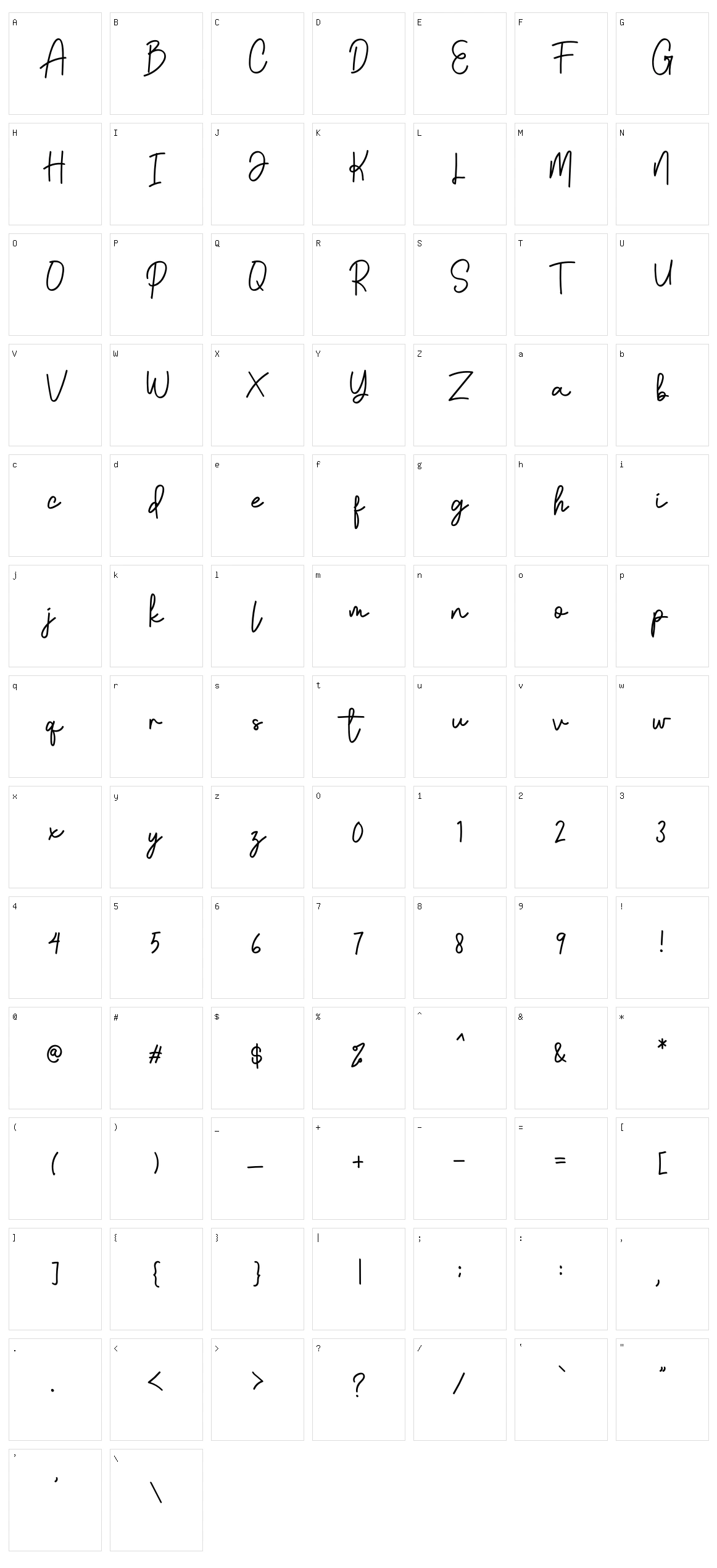 Black Jack Character Set