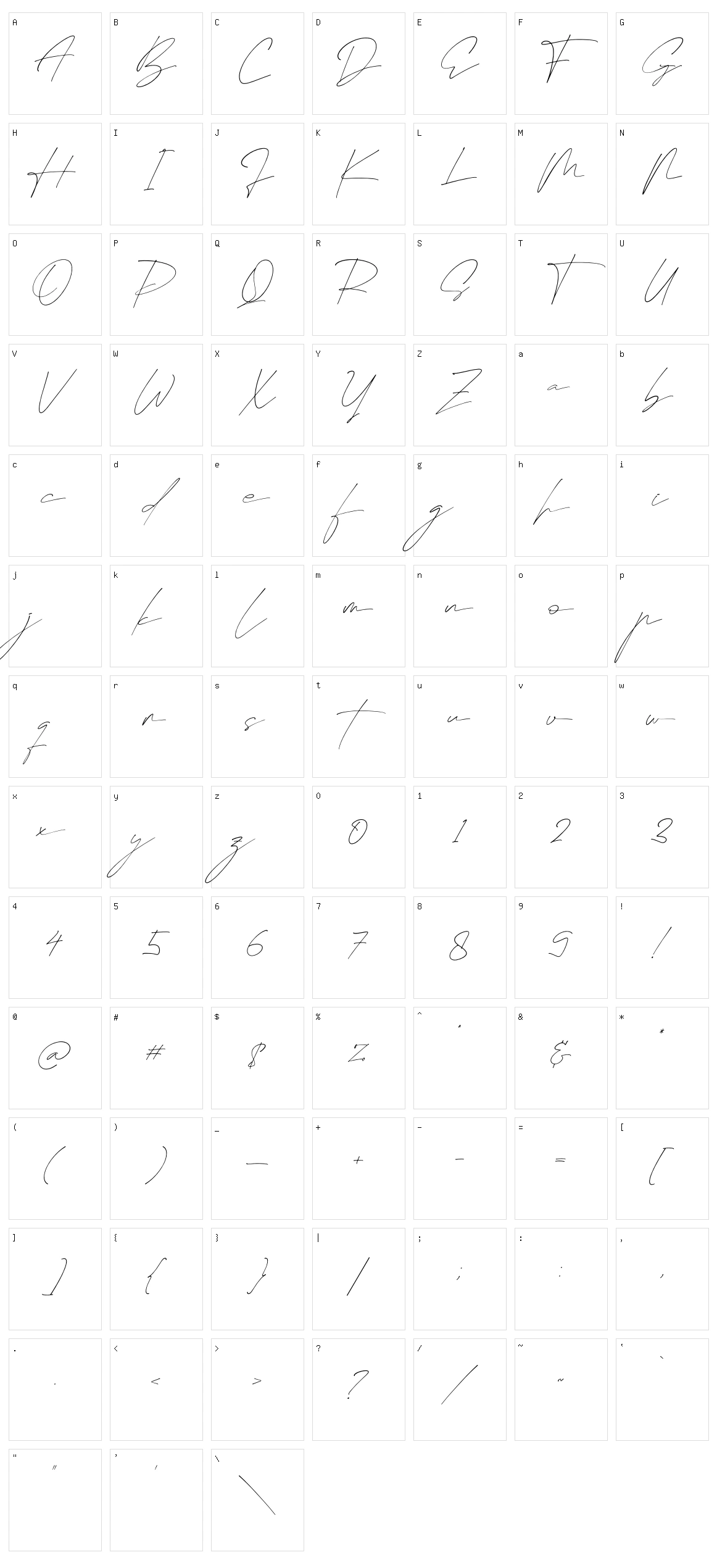 Black Matteo Character Set