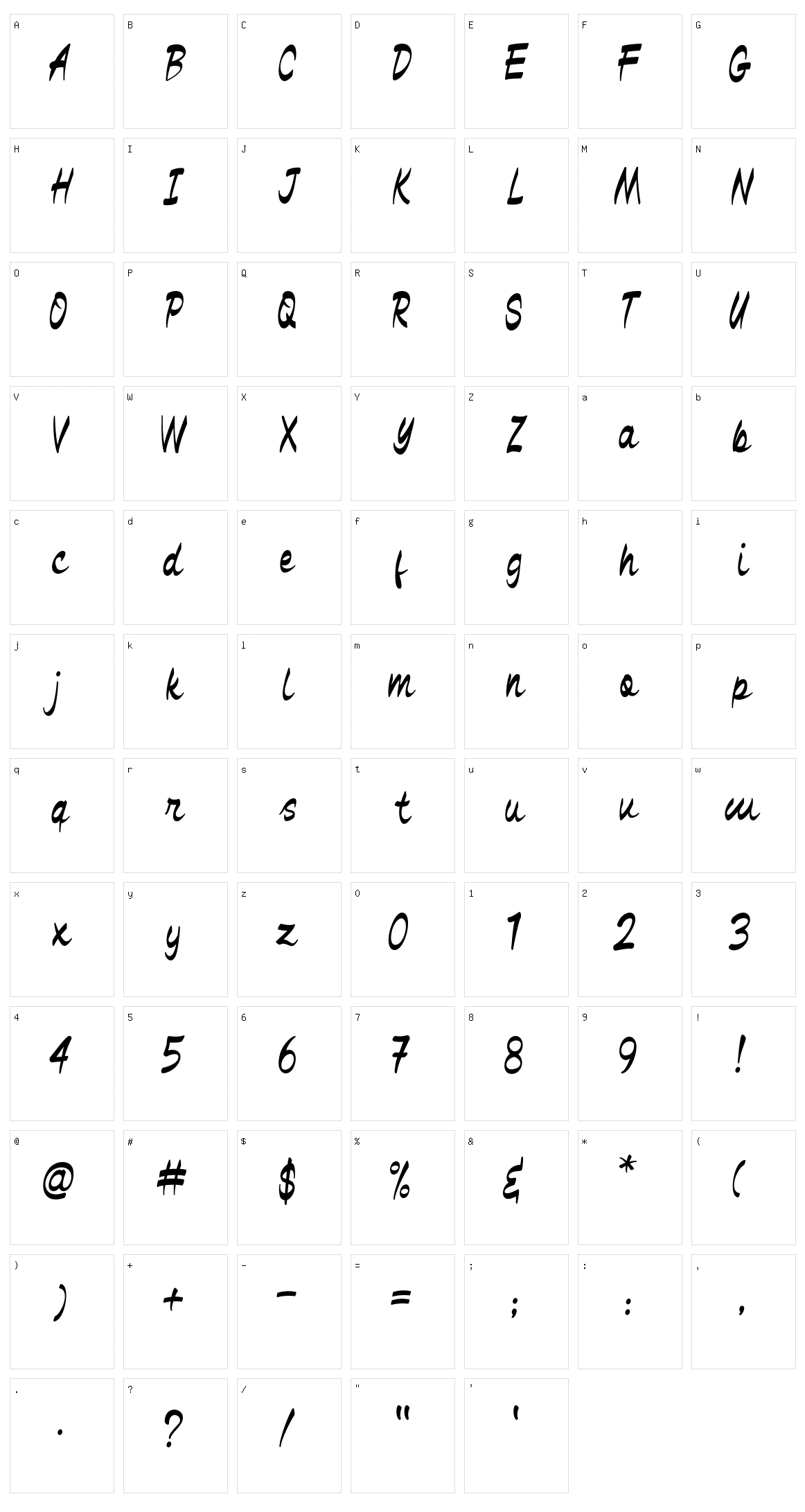 Black Miesee Character Set