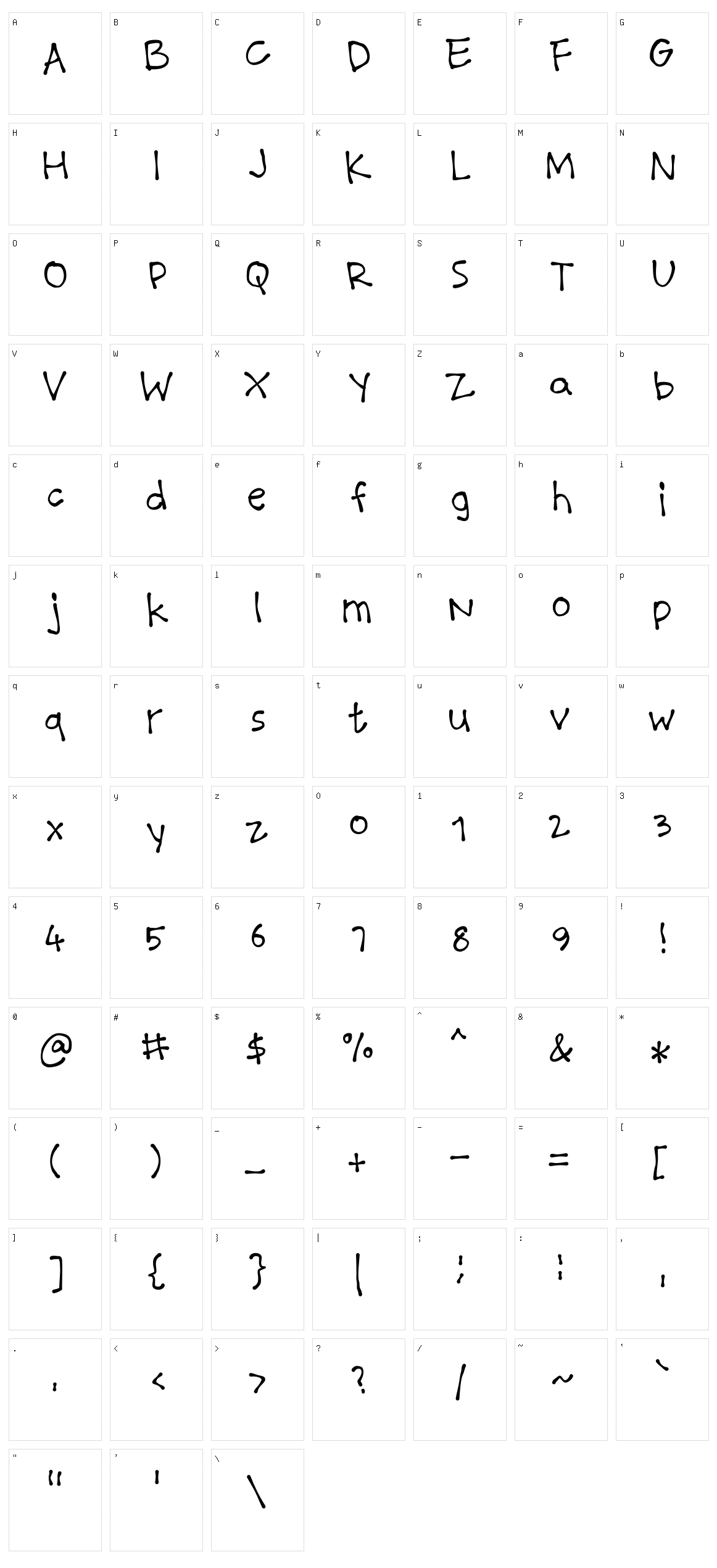 Black N Blue Character Set