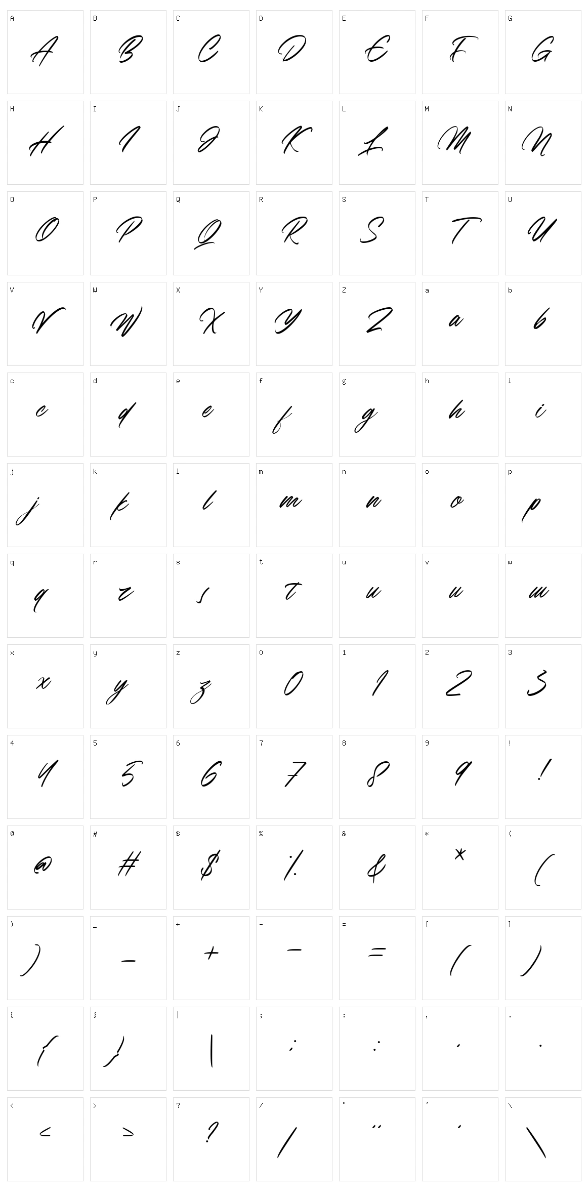Black Shine Character Set