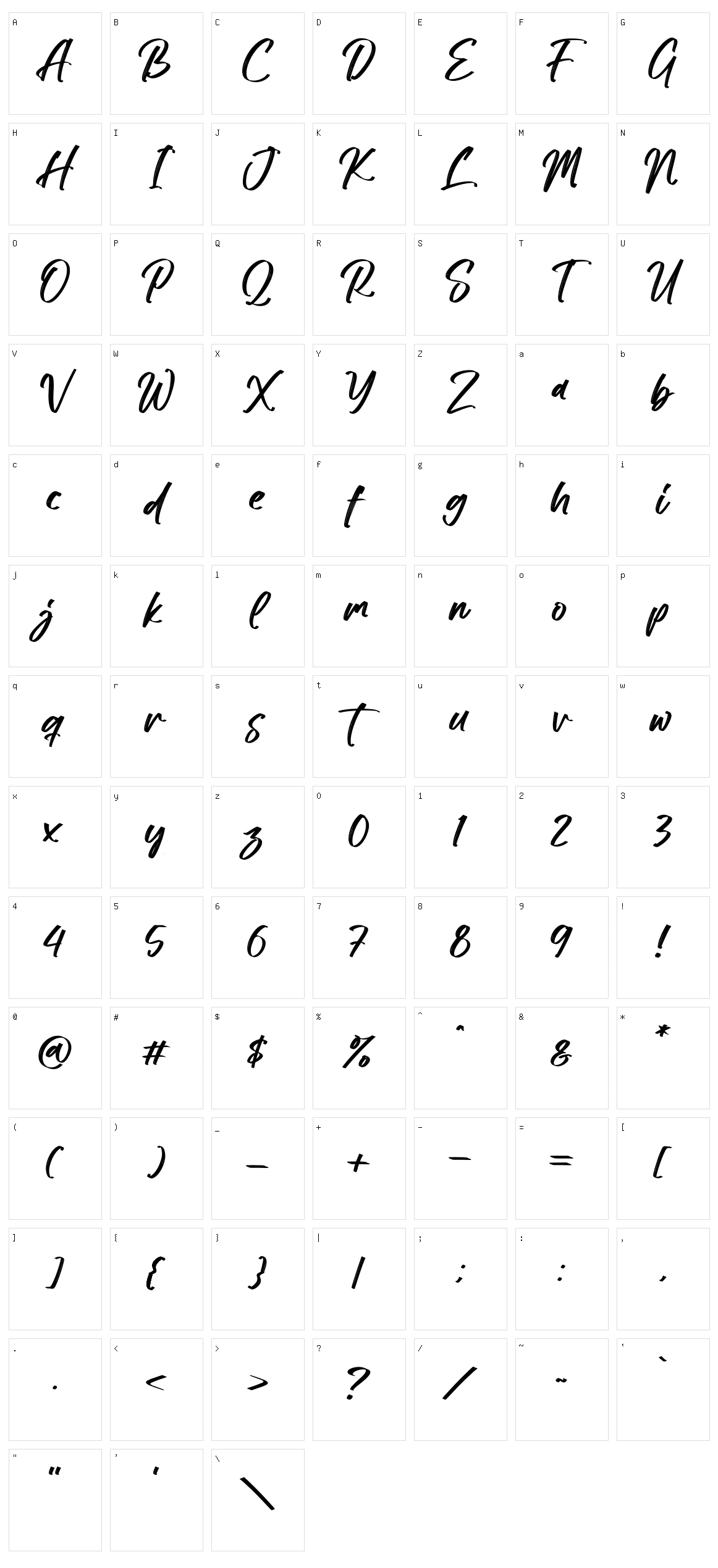 Black Stamp Character Set