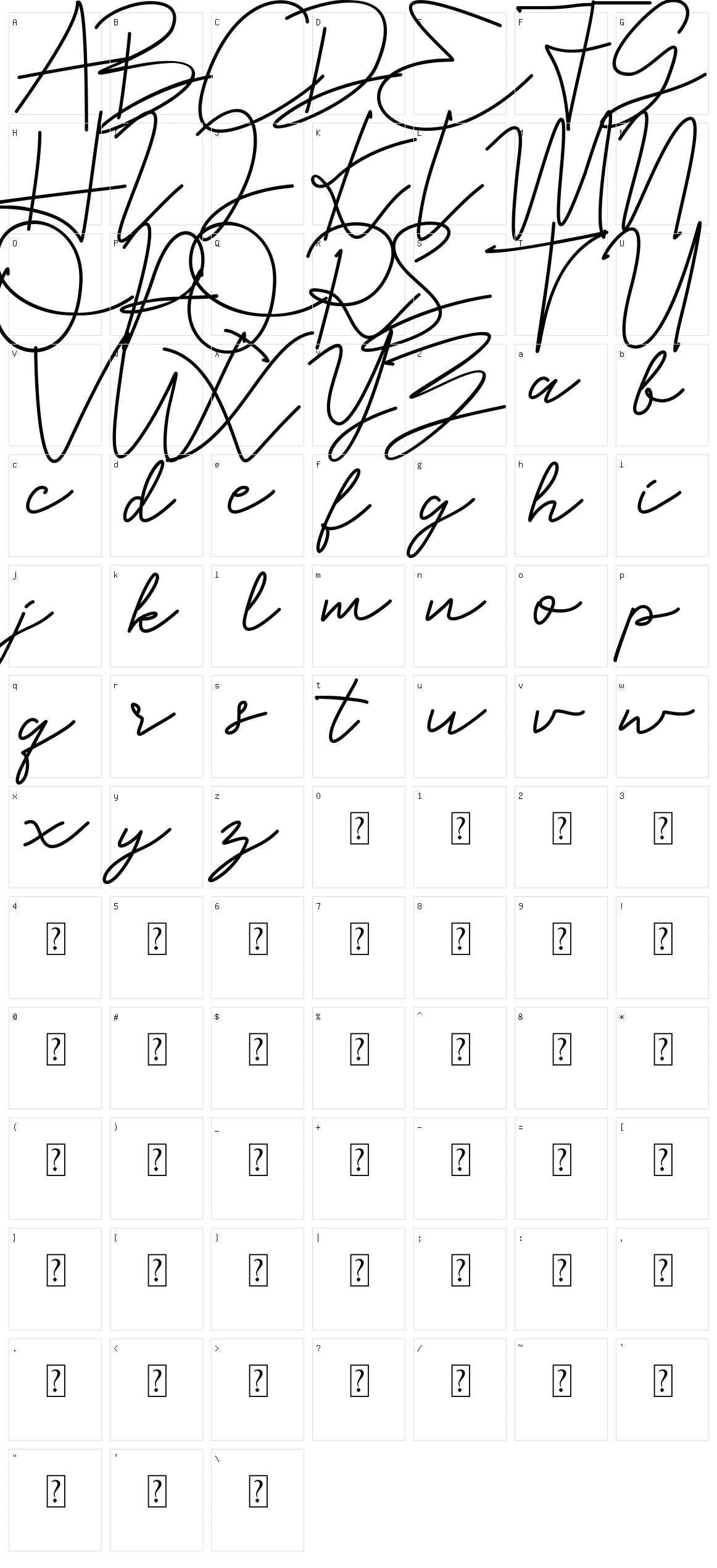Black String Character Set