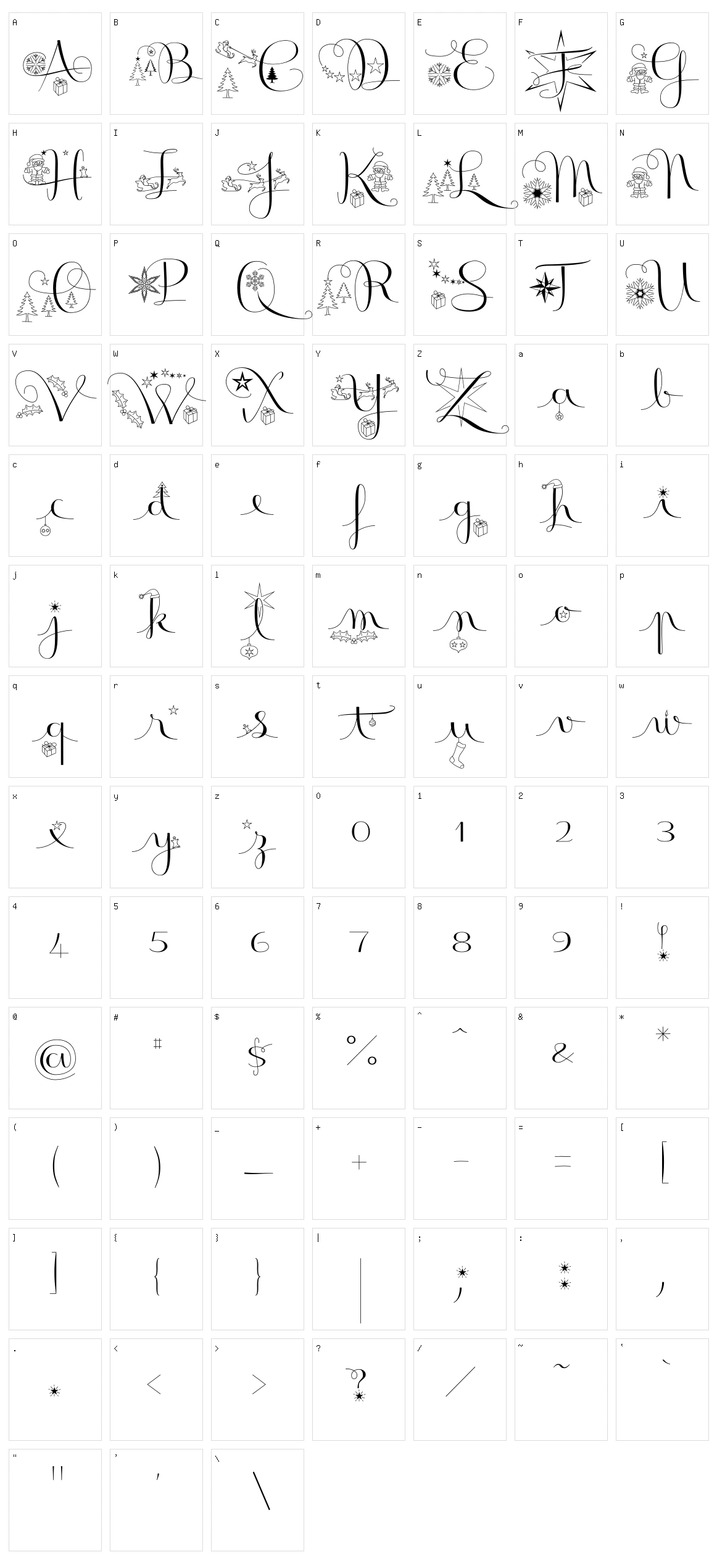 Badinerie Christmas Character Set