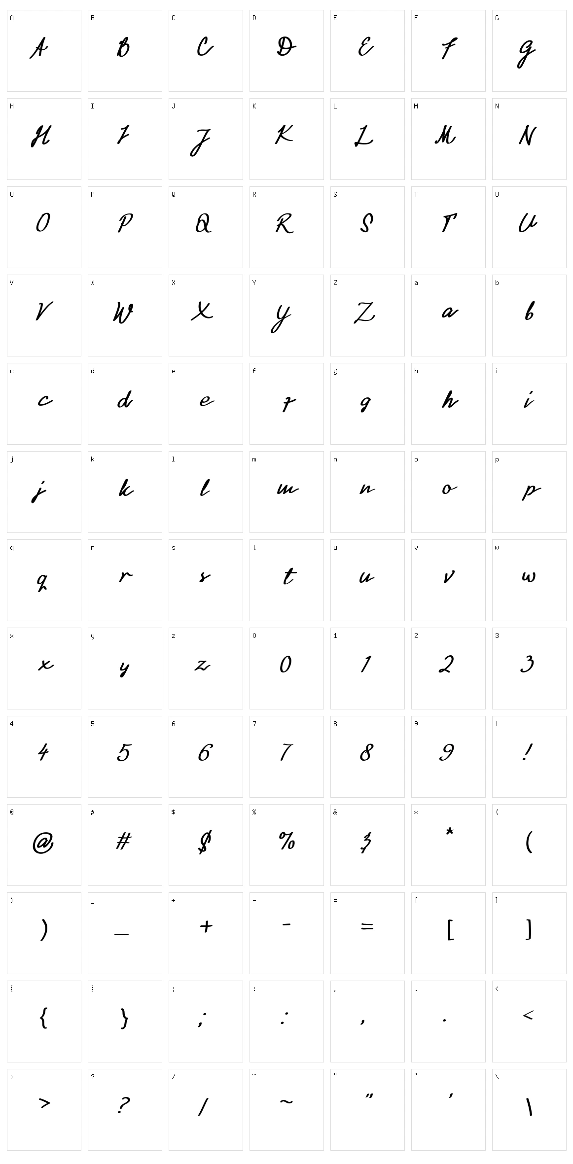 Black Wiliam Character Set