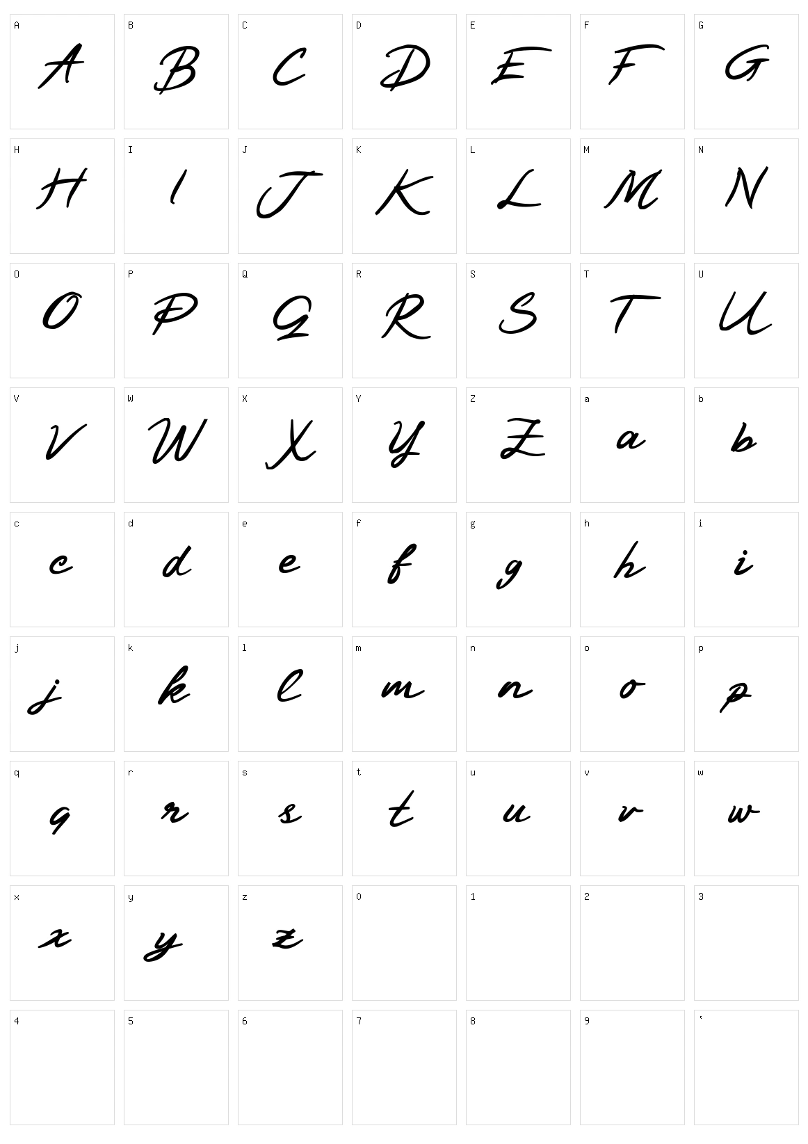 Blackanger Character Set