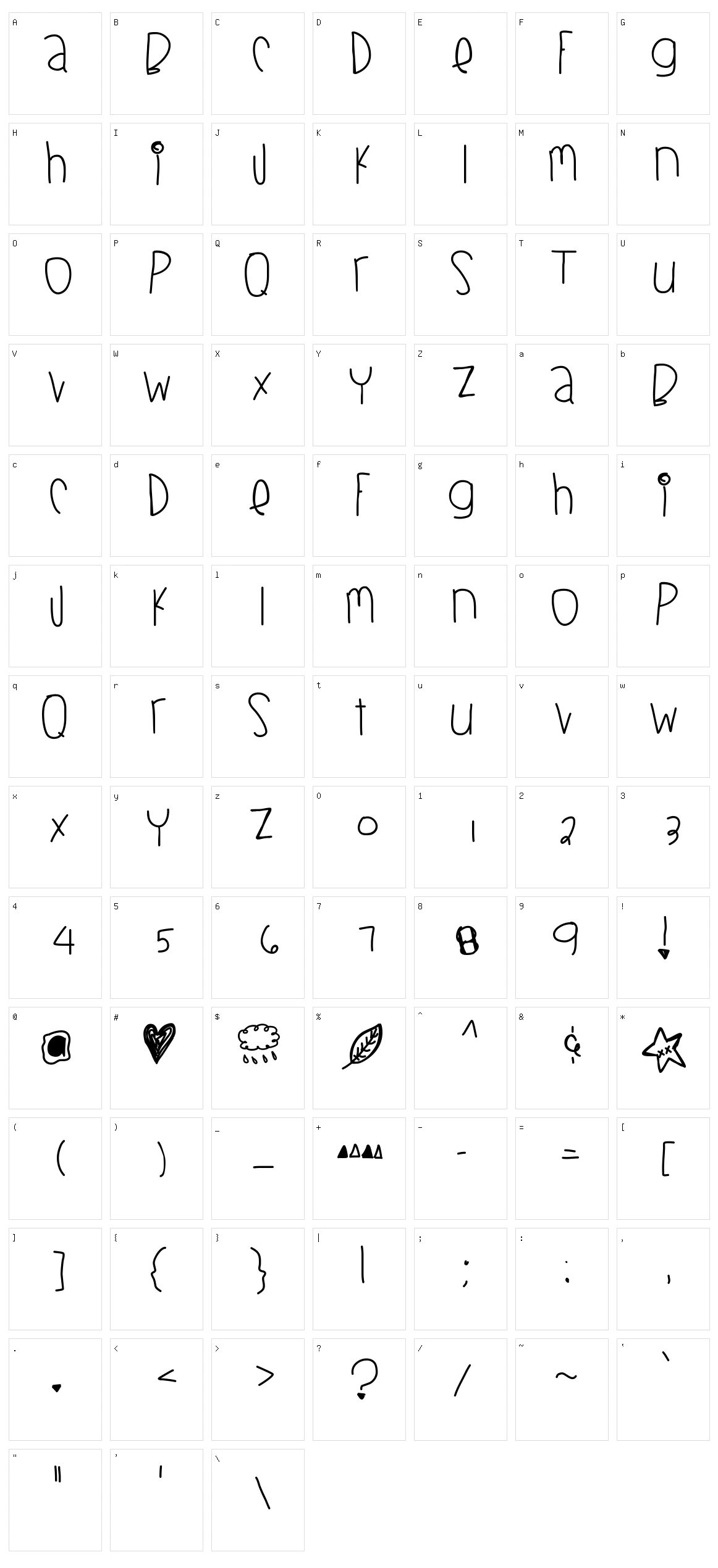 Blackberry Blues Character Set
