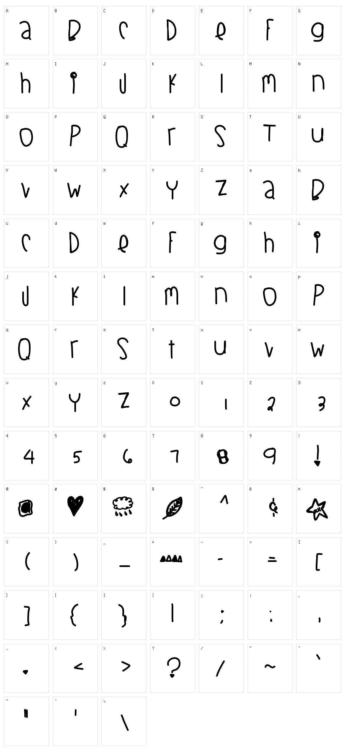Blackberry Blues Thick Character Set