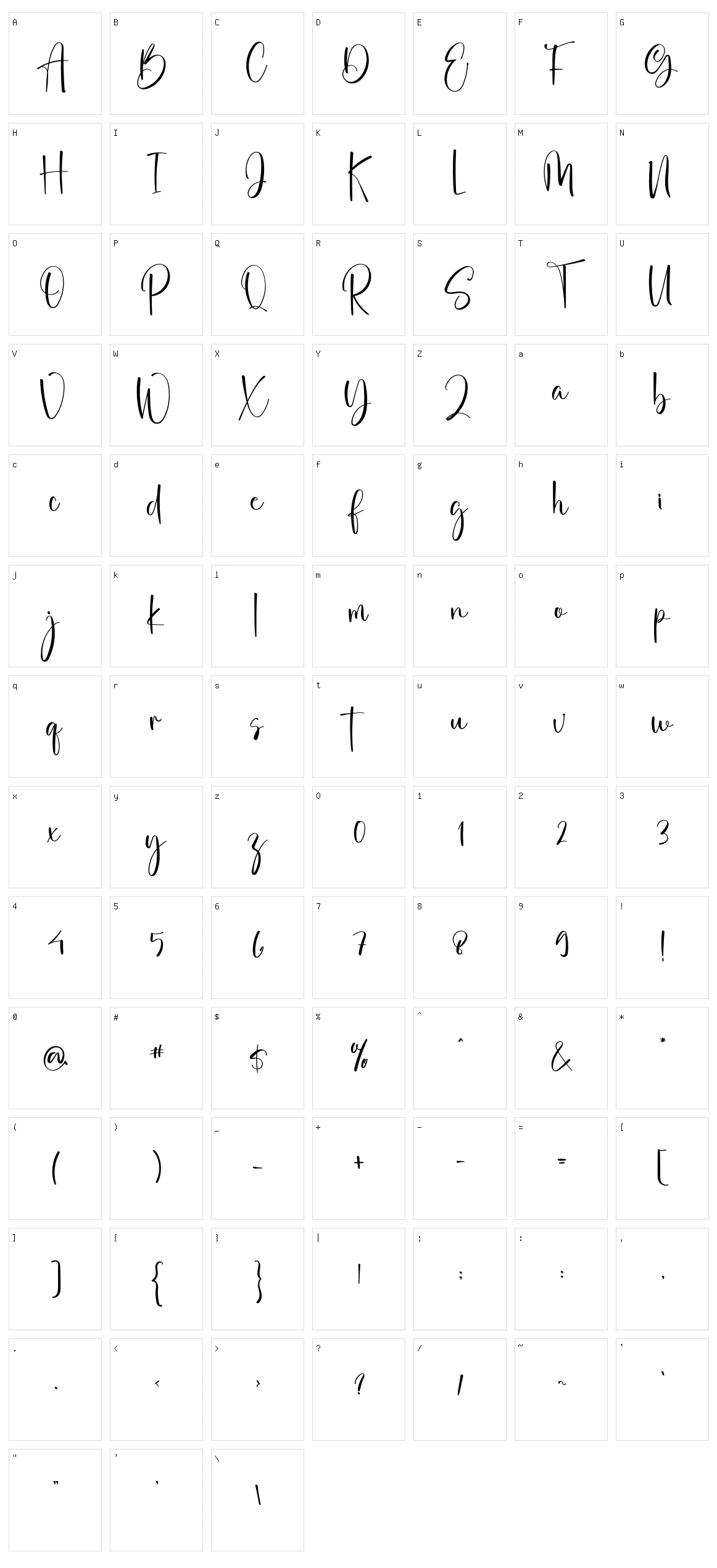 Blackwhite Character Set