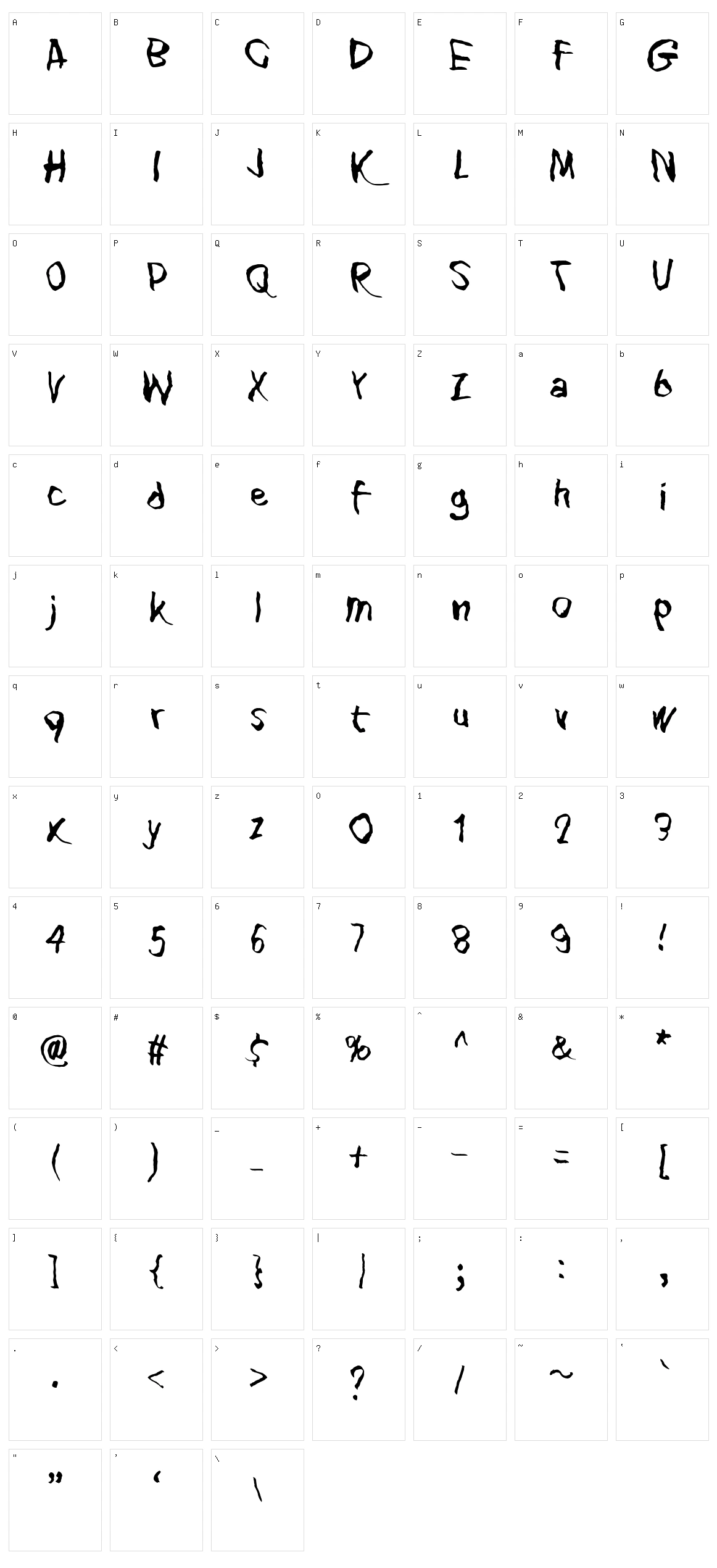 Blank Eye Character Set