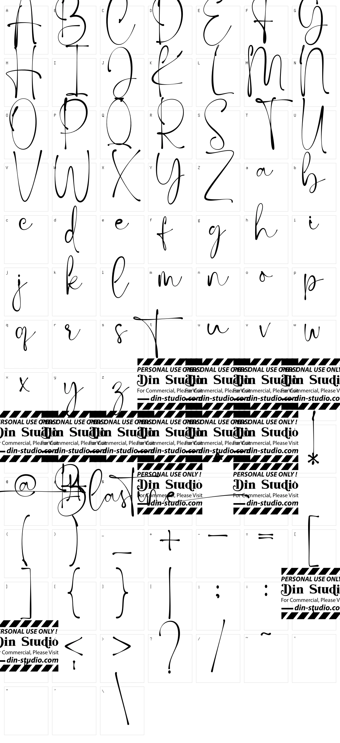 Blastine Character Set