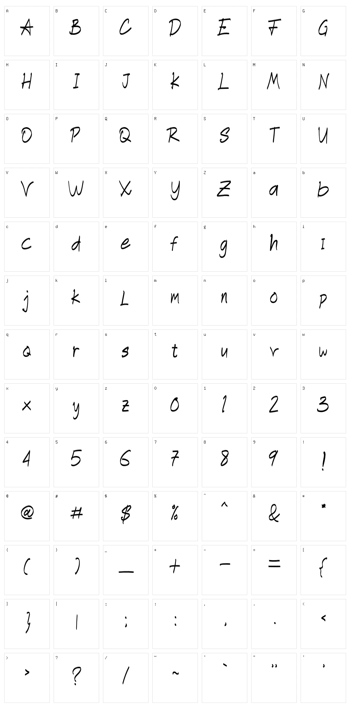 Blasting Brush Character Set