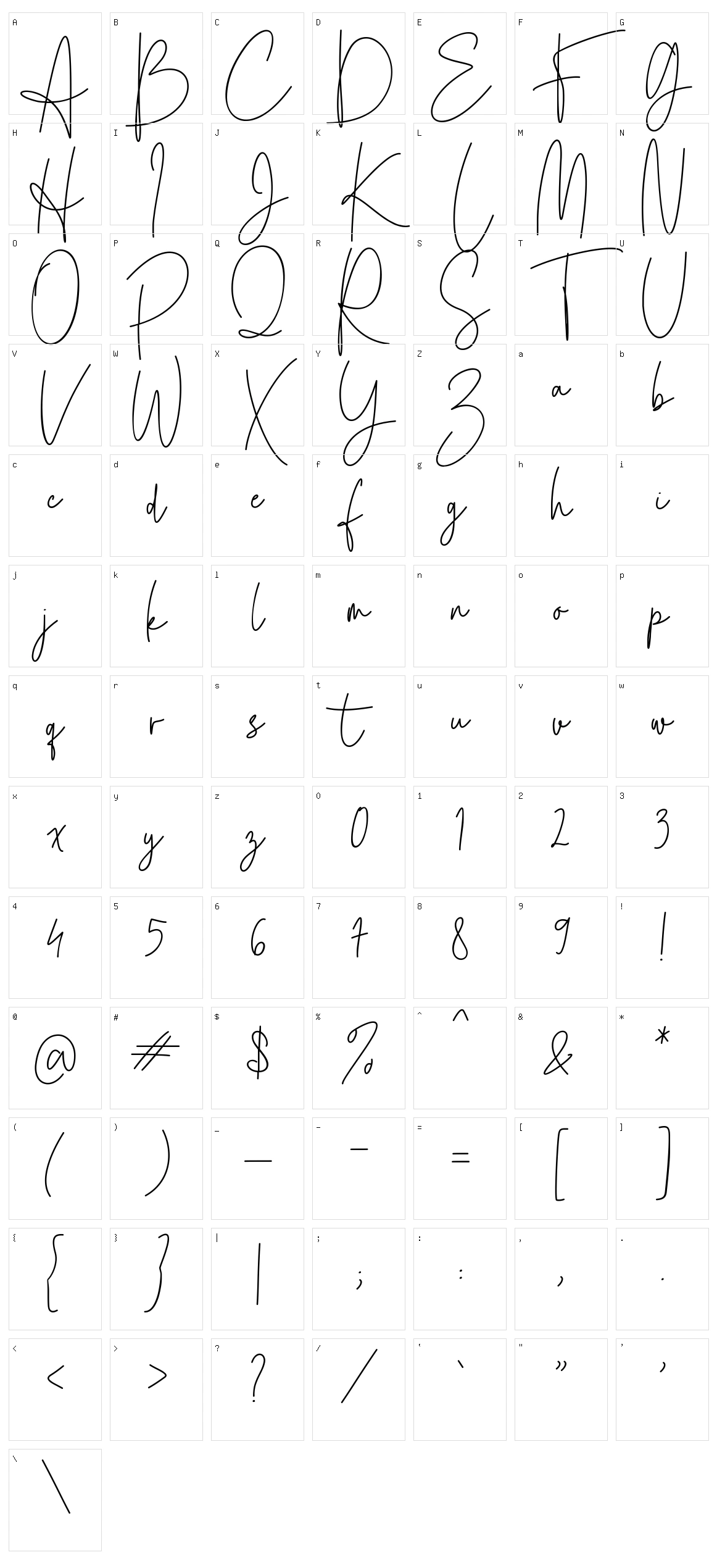 Blastyes Character Set