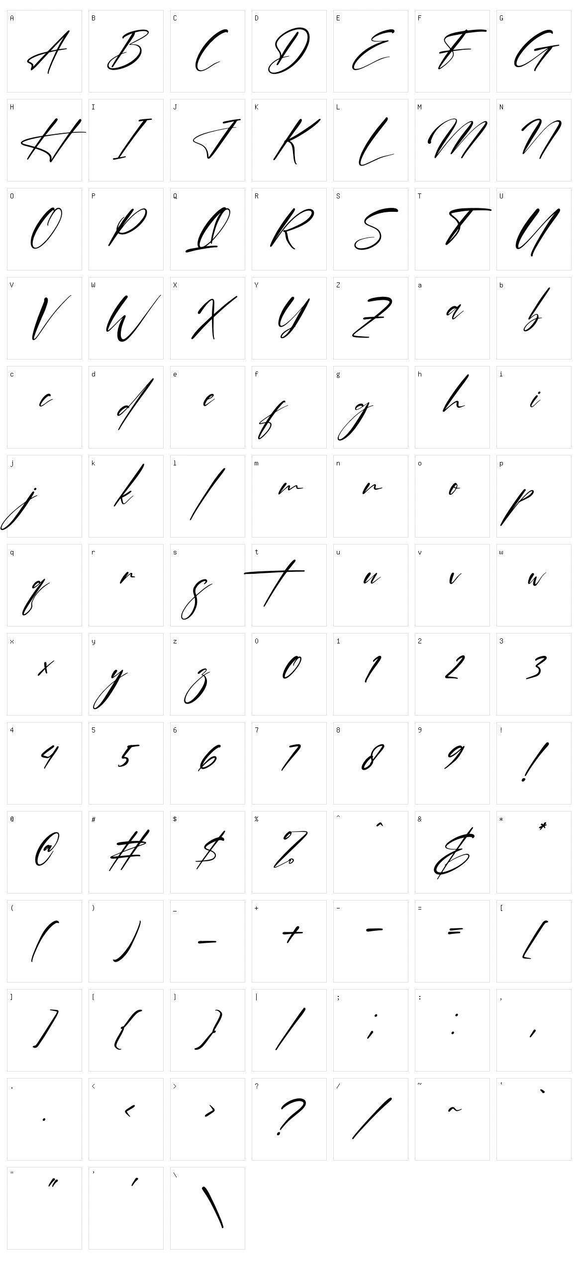 Blendstera Character Set