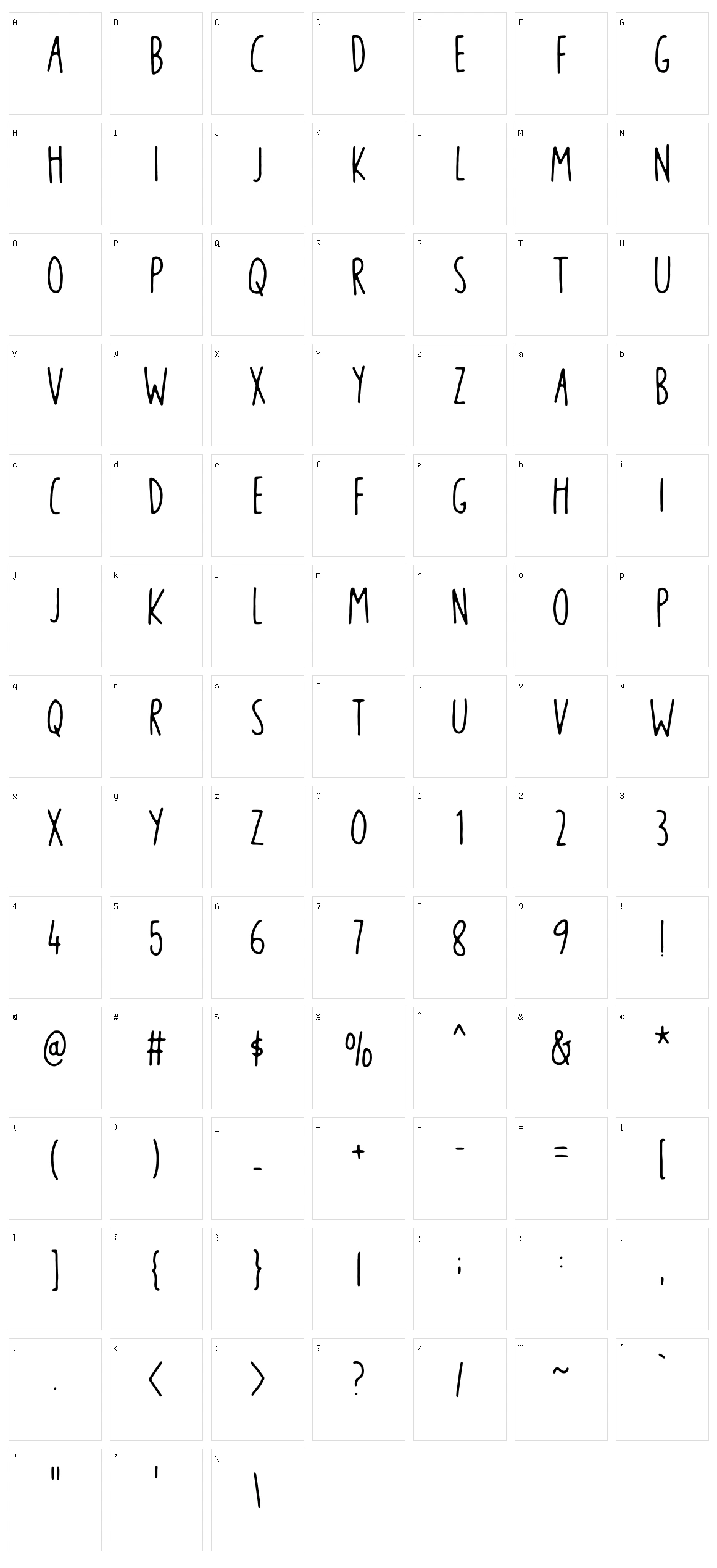 Blikfang Character Set
