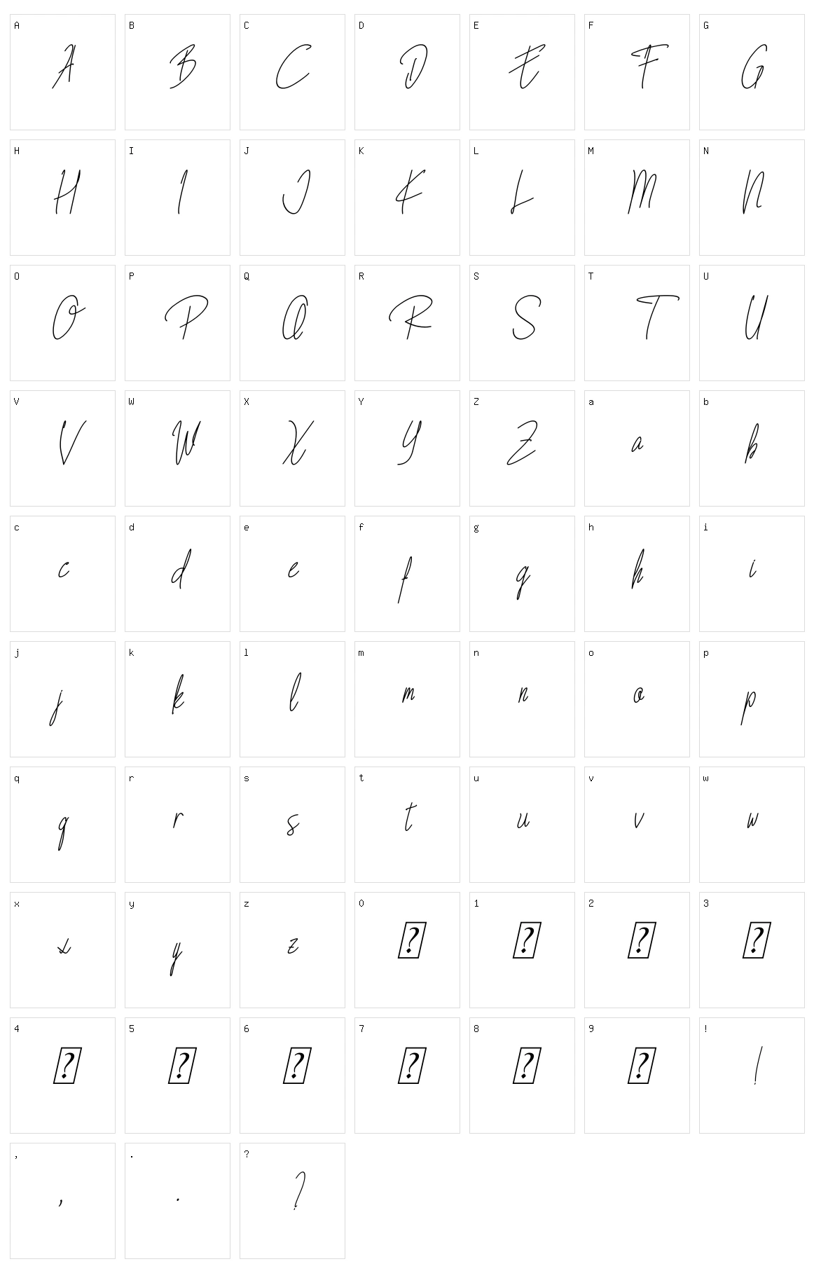 Blista Rade Character Set