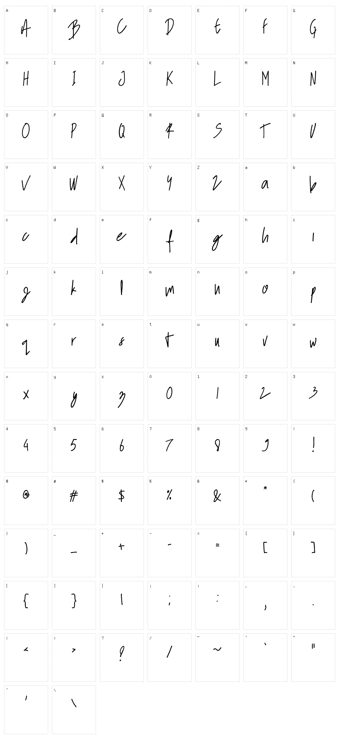 Blittar Rain Character Set