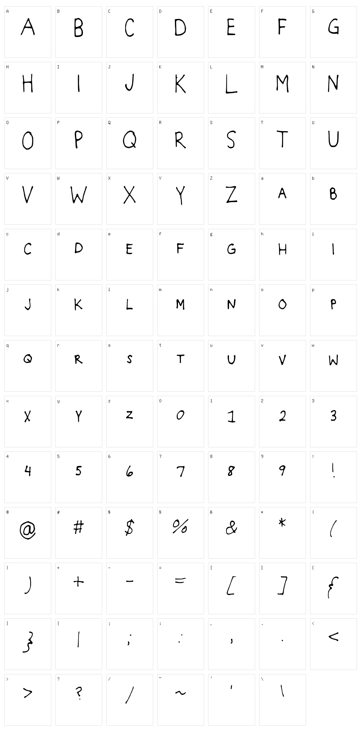 Block It Out Character Set