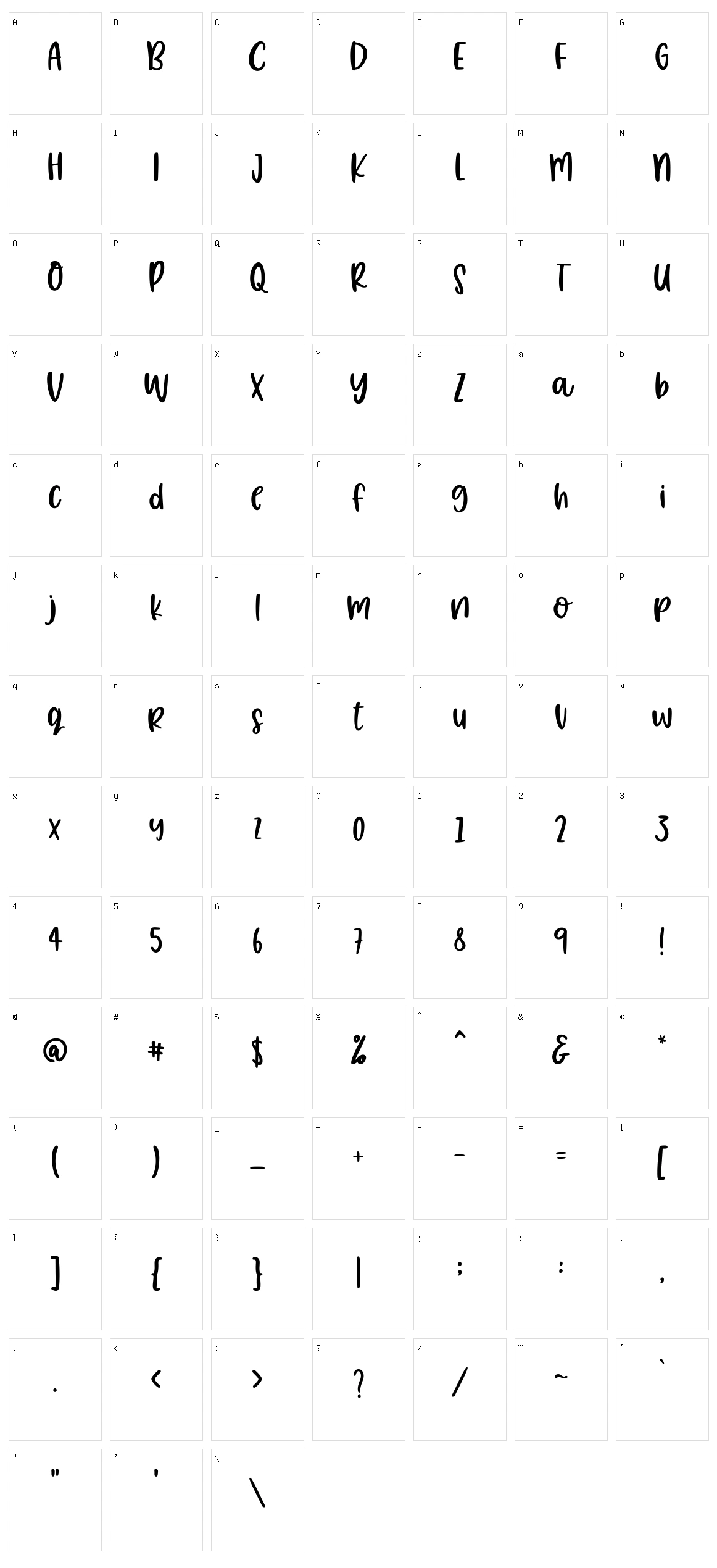 Bloods Spearing Character Set