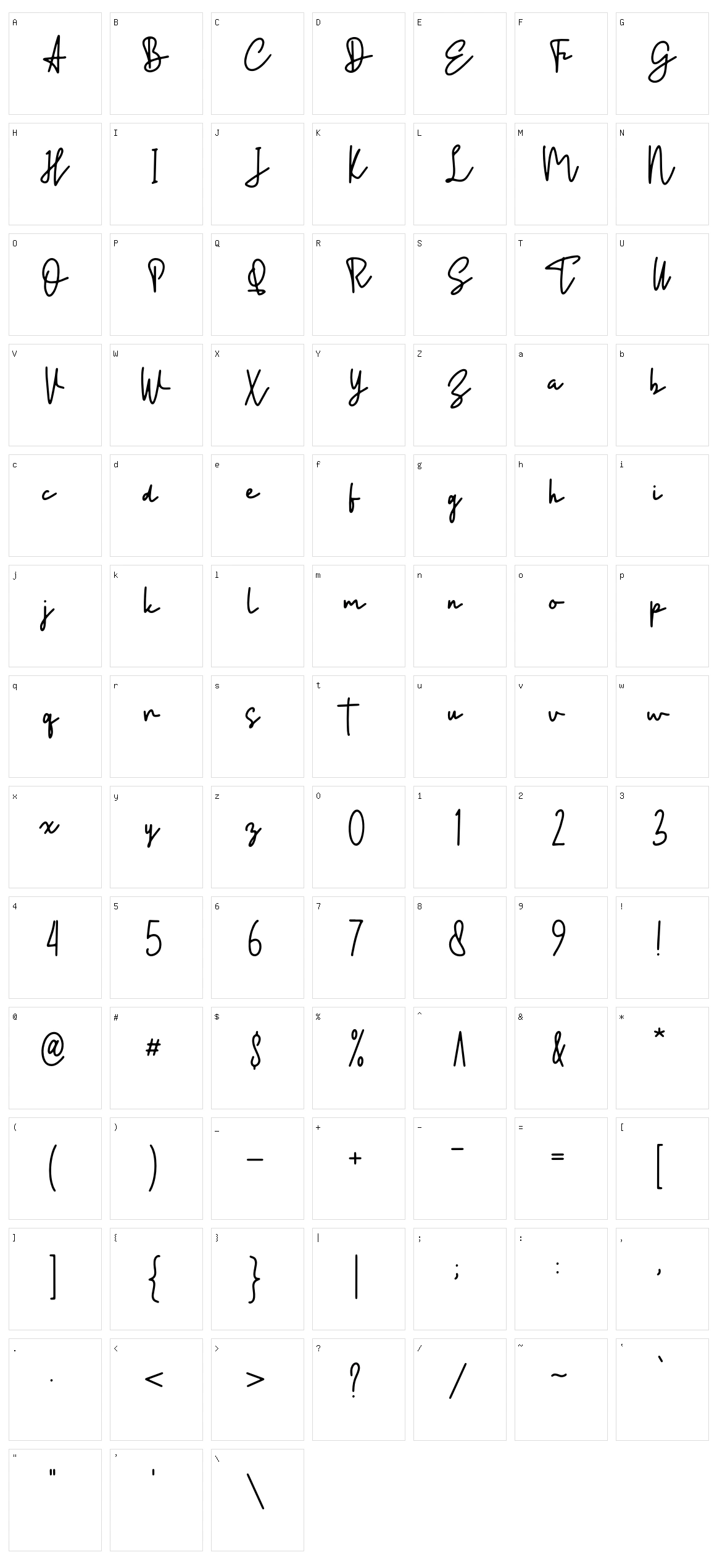 Blues Anthem Character Set
