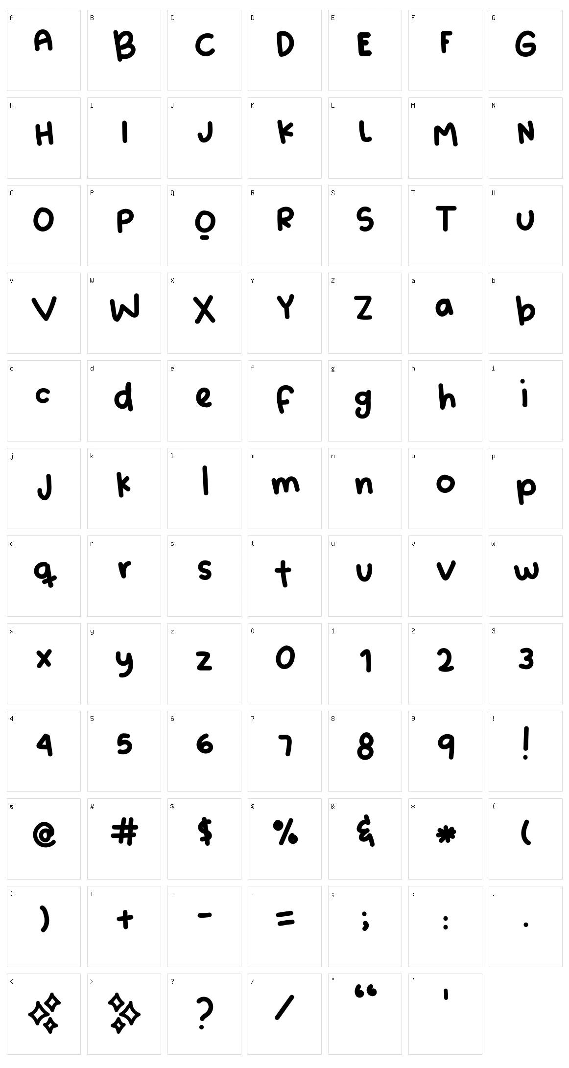 Bobolgom Character Set