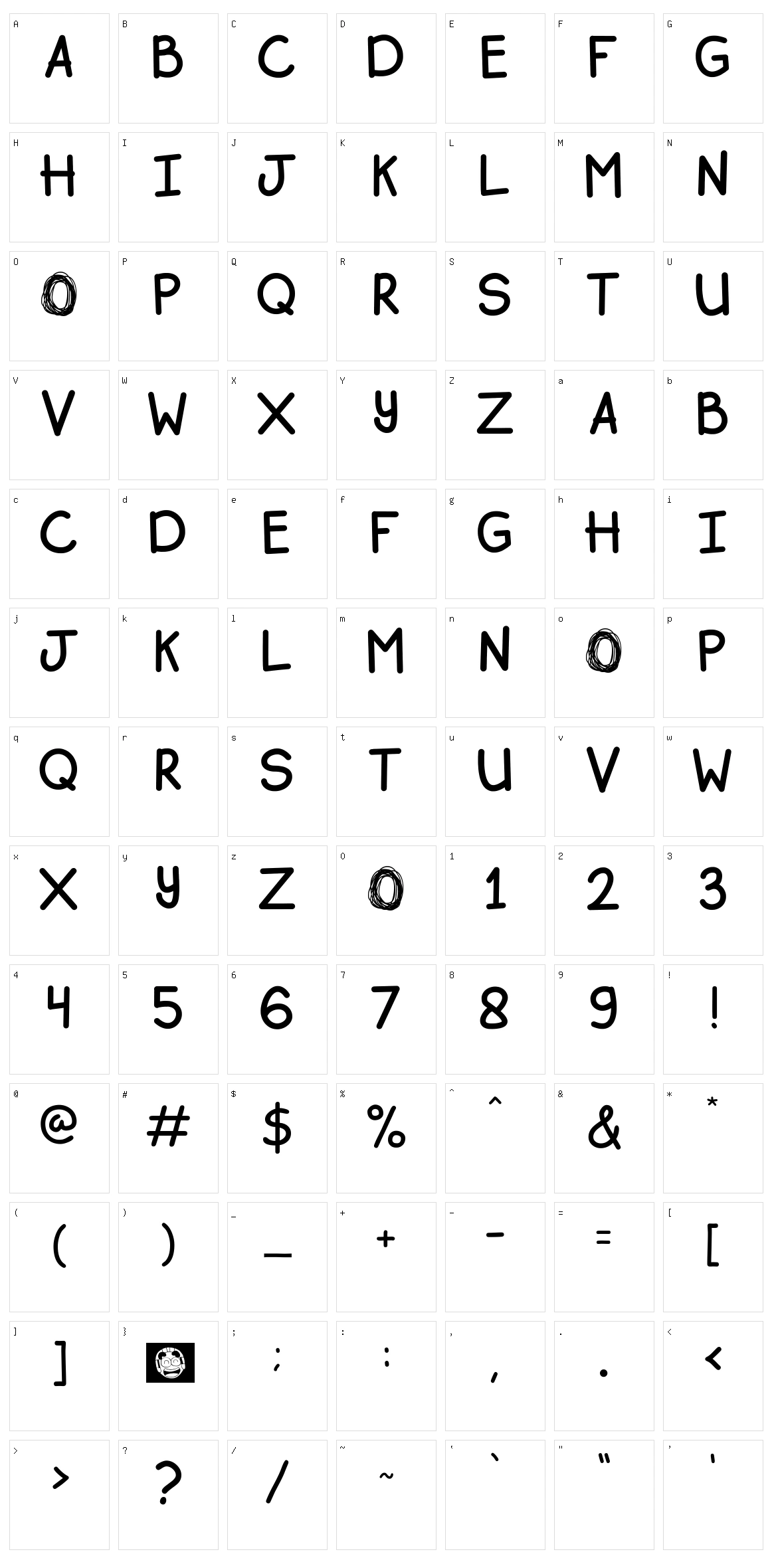 Bogor Character Set