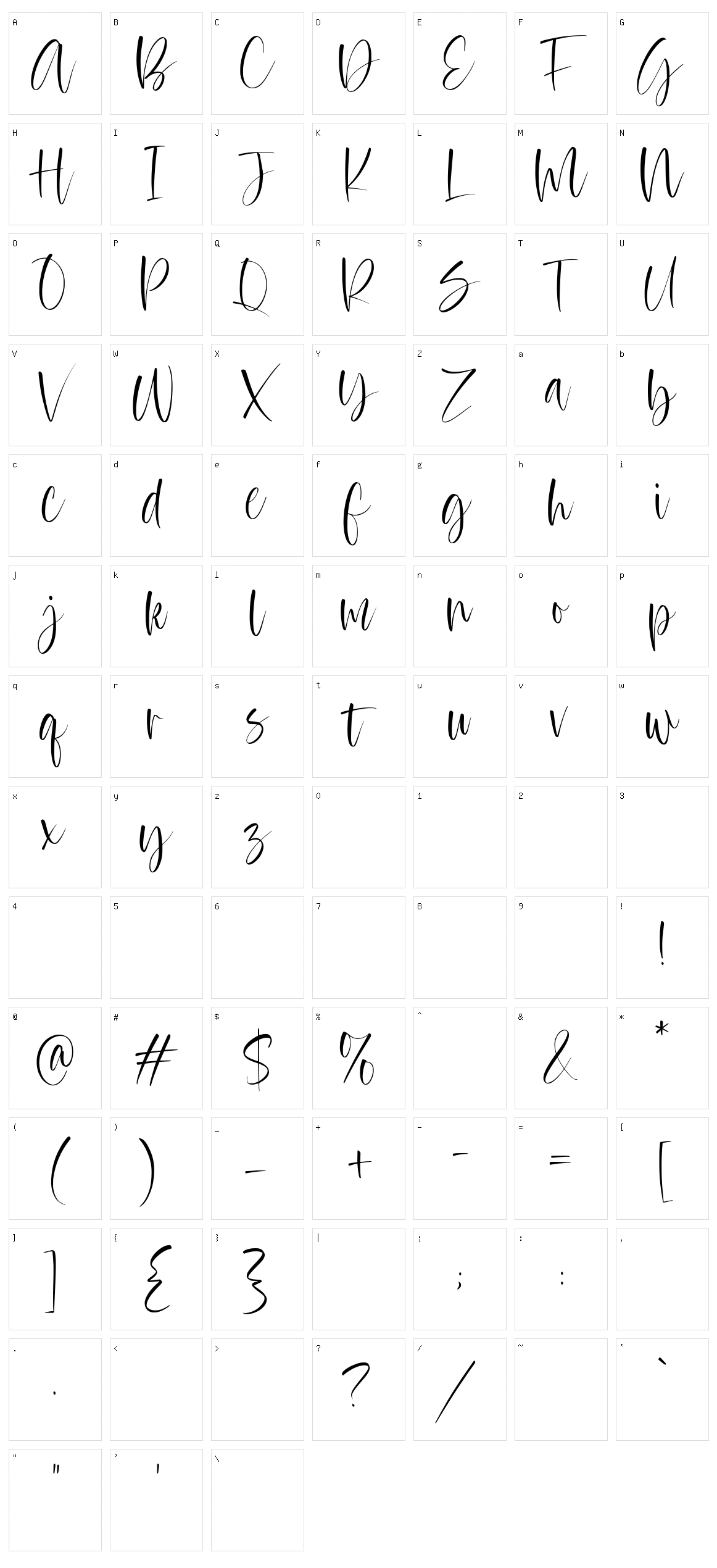 Bohemis Character Set
